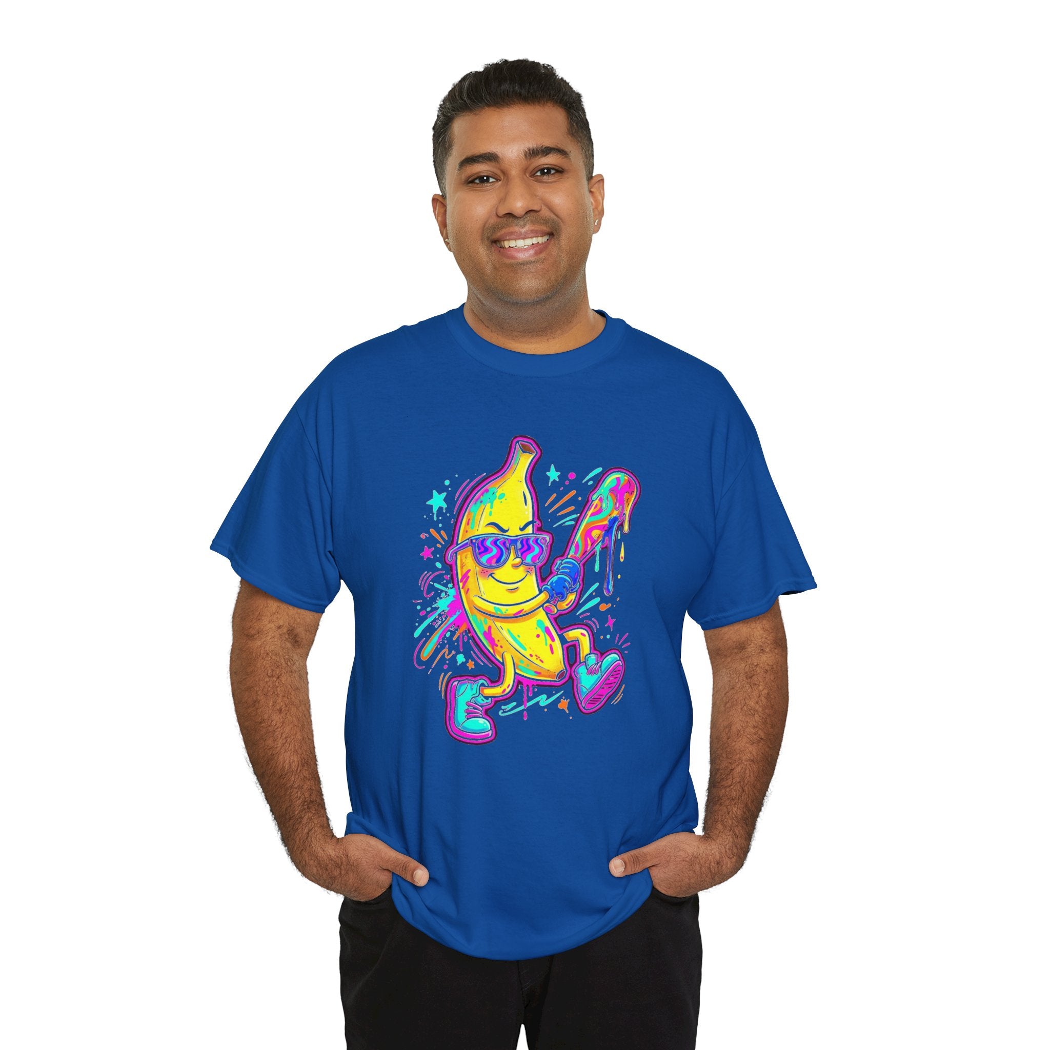 Banana Baseball Graphic T-Shirt | Neon Streetwear Tee | Cr8tive Designs