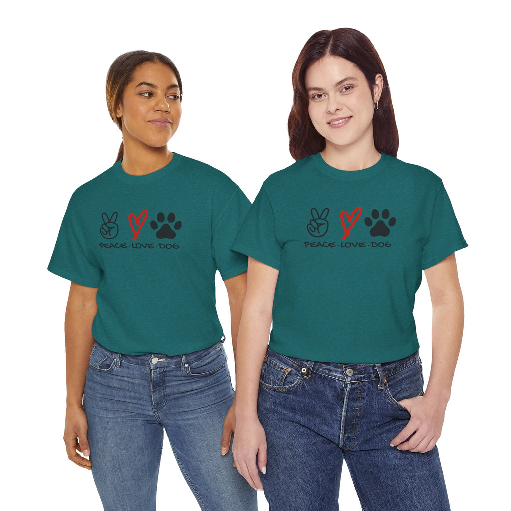 Peace Love Dog | Dog Lover Graphic Tee | Cr8tive Designs