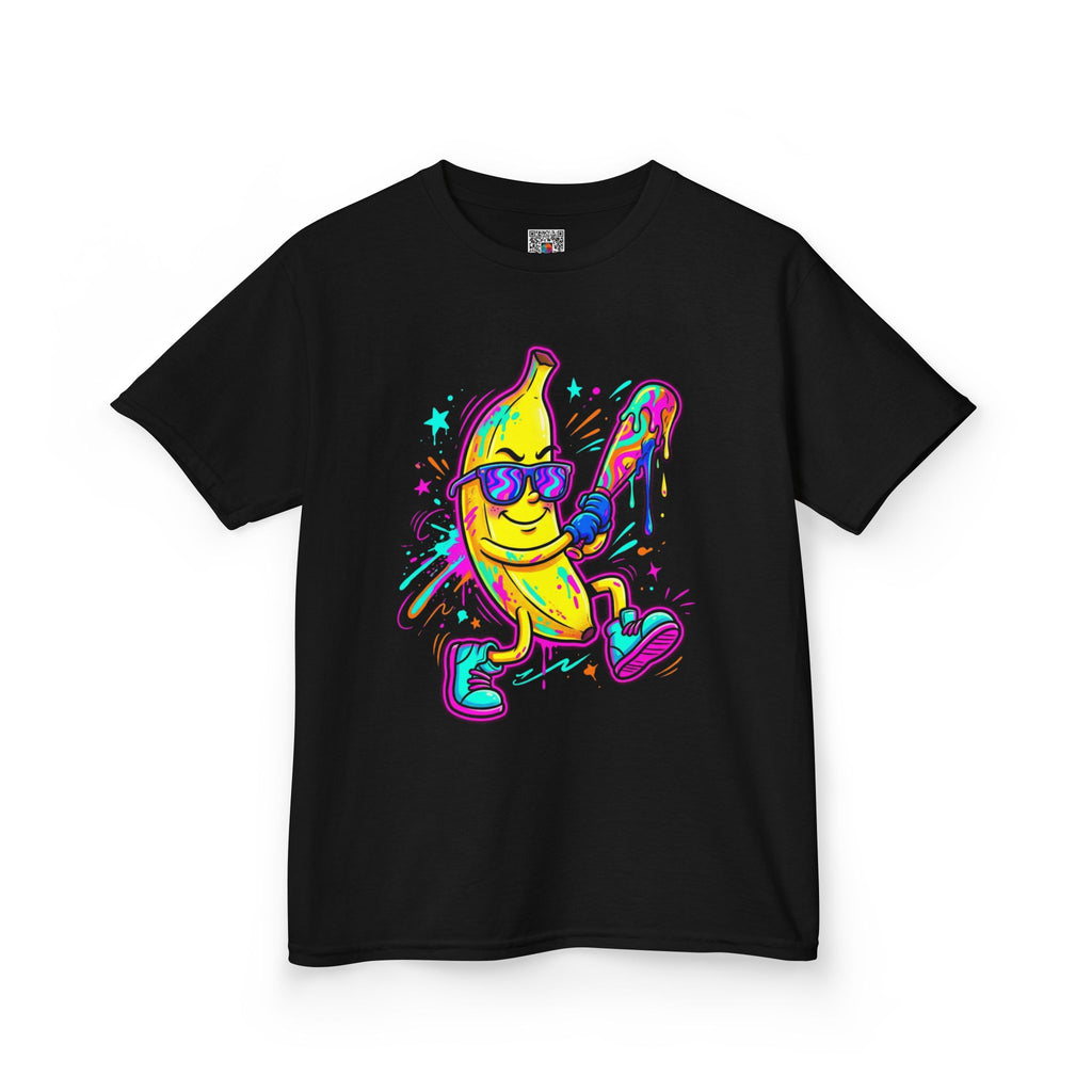 Kids T-Shirt | Neon Skateboarding Banana Graphic Tee | Cr8tive Designs
