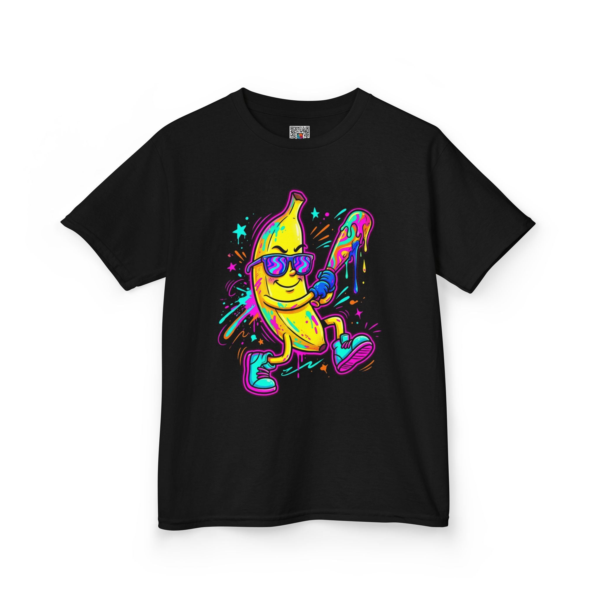 Kids T-Shirt | Neon Skateboarding Banana Graphic Tee | Cr8tive Designs