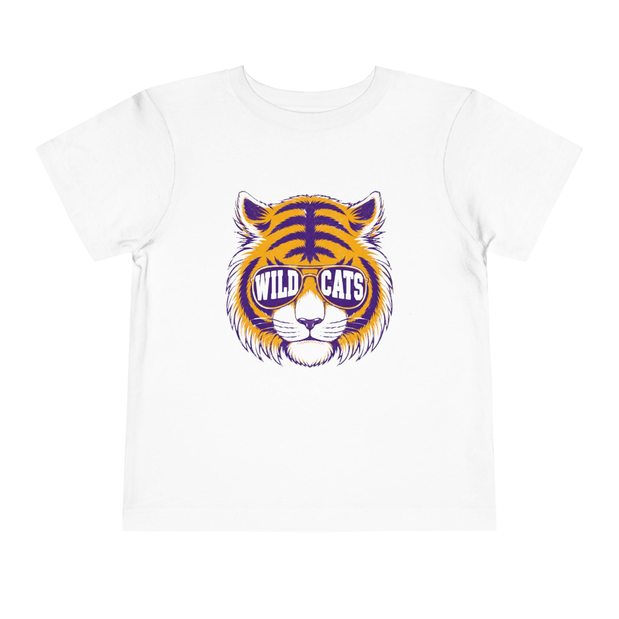 "Wildcats" Sunglasses Tiger Toddler T-Shirt | School Mascot Apparel | Cr8tive Designs