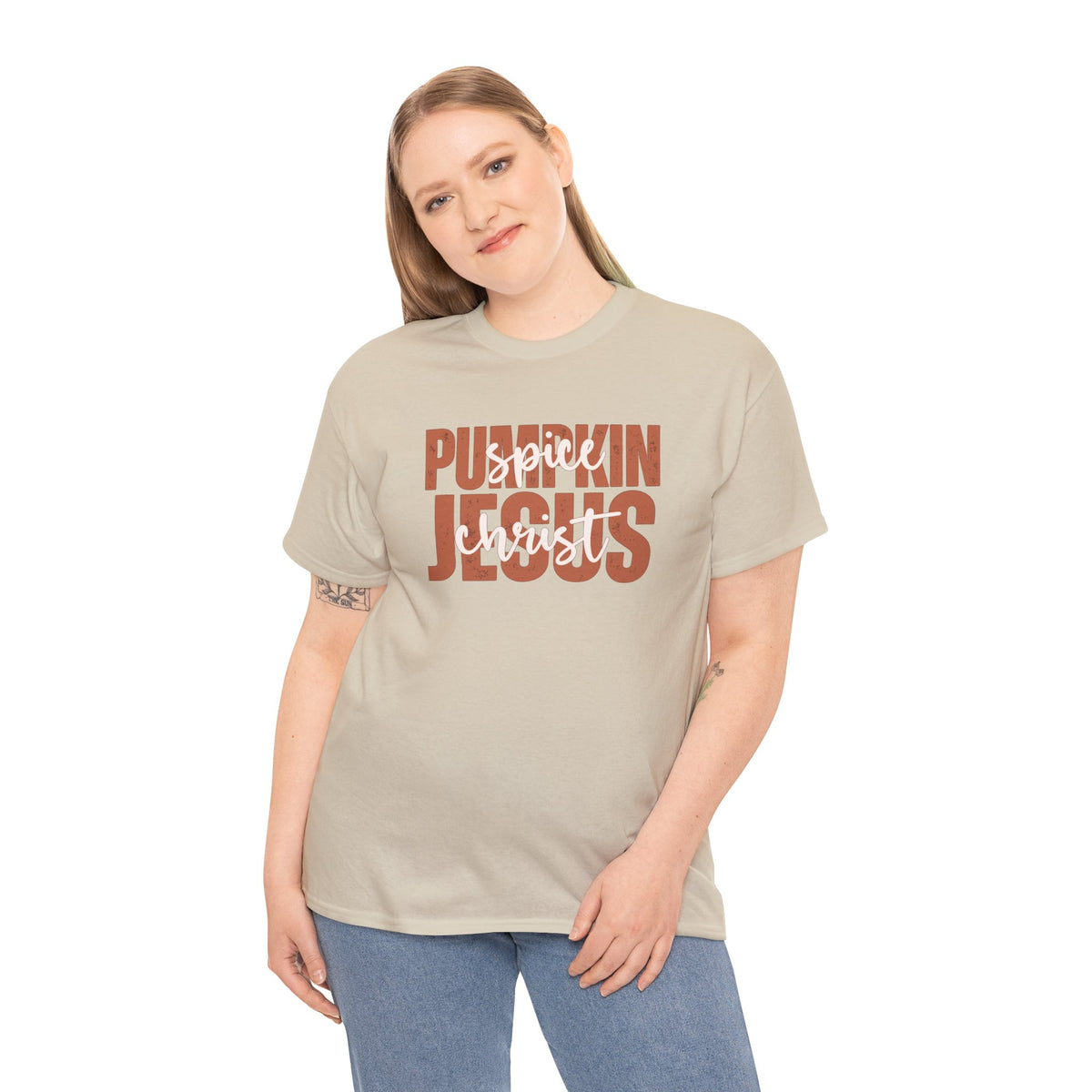 Pumpkin Spice & Jesus Christ T-Shirt | Christian Fall Autumn Faith Graphic Tee | Cr8tive Designs