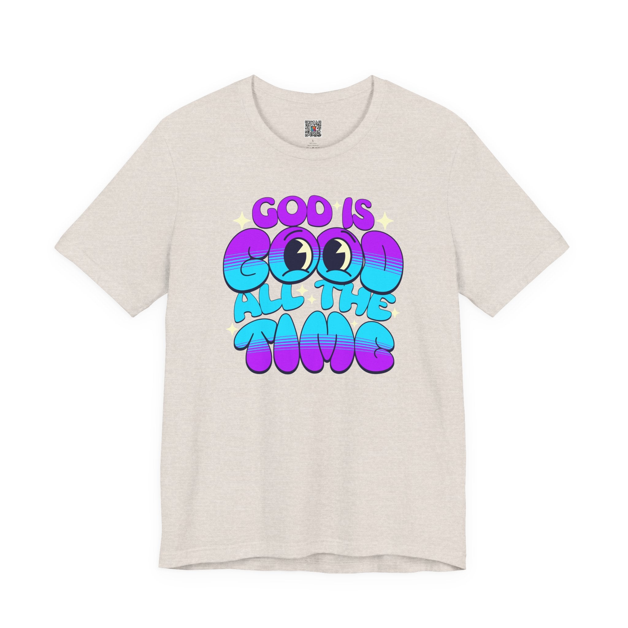 God Is Good All The Time T-Shirt | Retro Bubble Faith Tee | Cr8tive Designs
