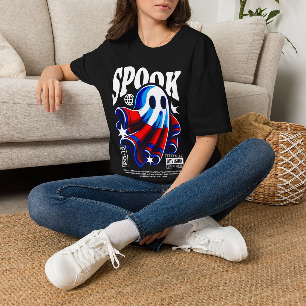 Spooky Retro Ghost T-Shirt | "SPOOK" Graphic Halloween Tee | Cr8tive Designs