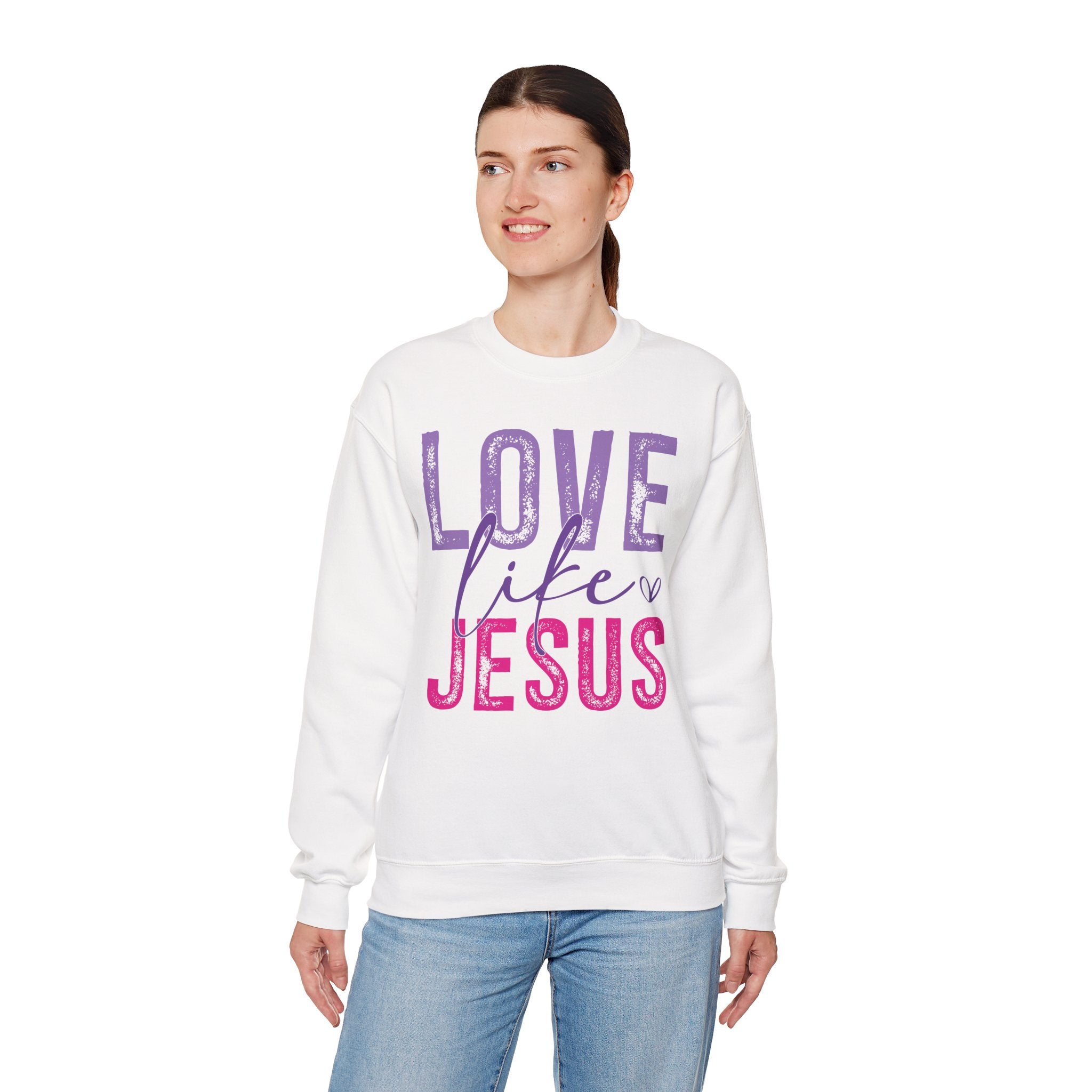 Love Like Jesus – Inspirational Christian Faith Sweatshirt | Cr8tive Designs