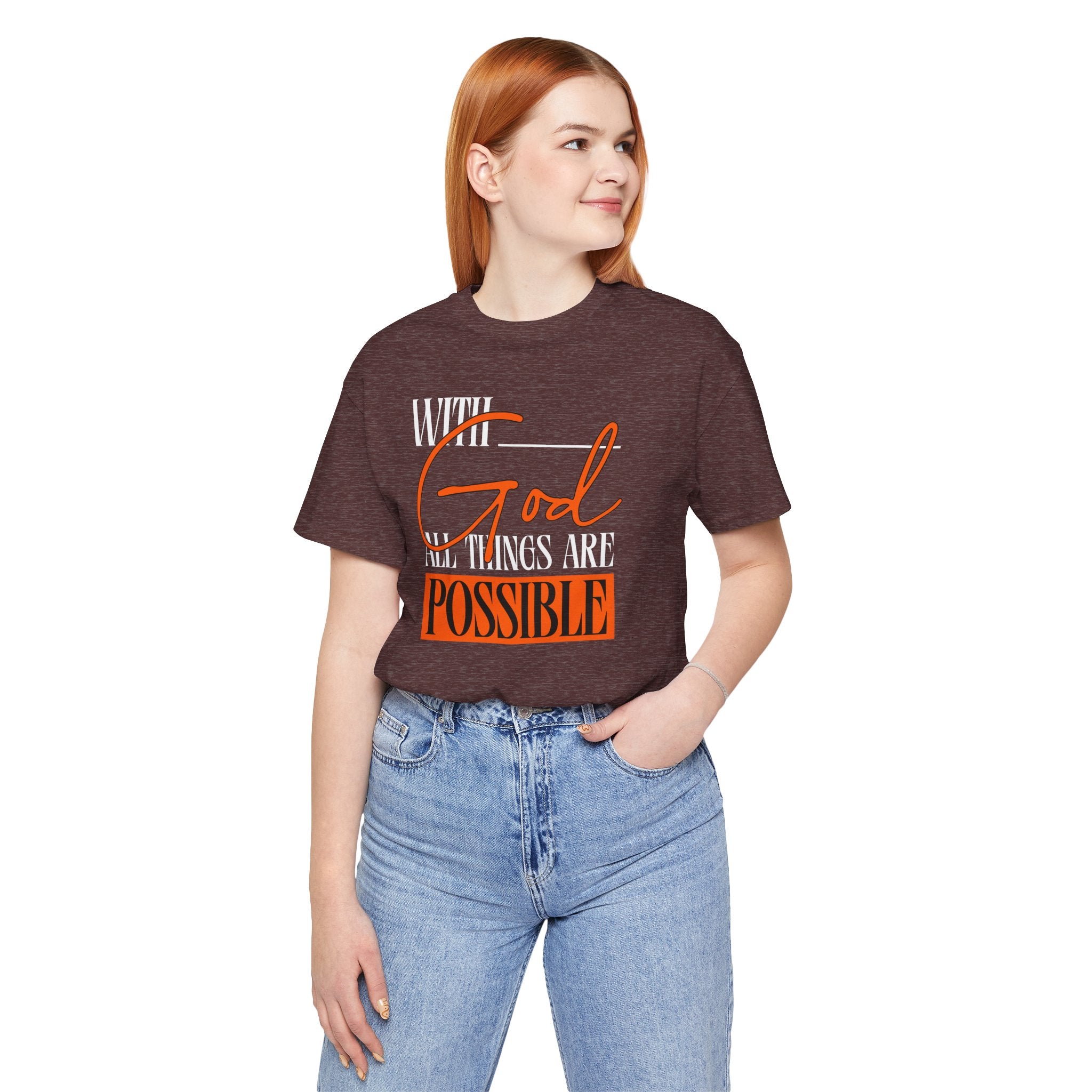 Inspirational 'With God All Things Are Possible' Graphic Tee| Cr8tive Designs