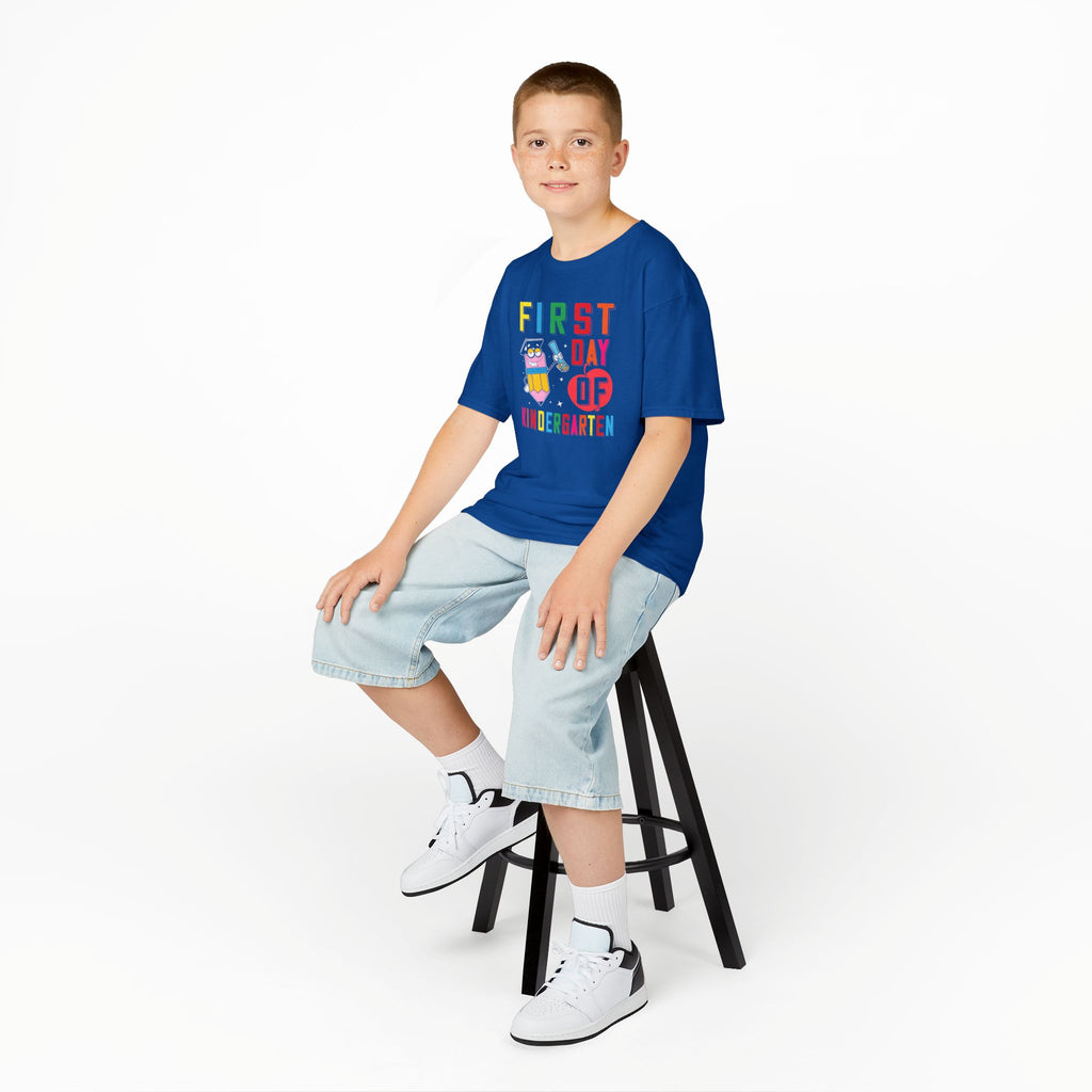 First Day of Kindergarten | Colorful Pencil Youth T-Shirt | Cr8tive Designs
