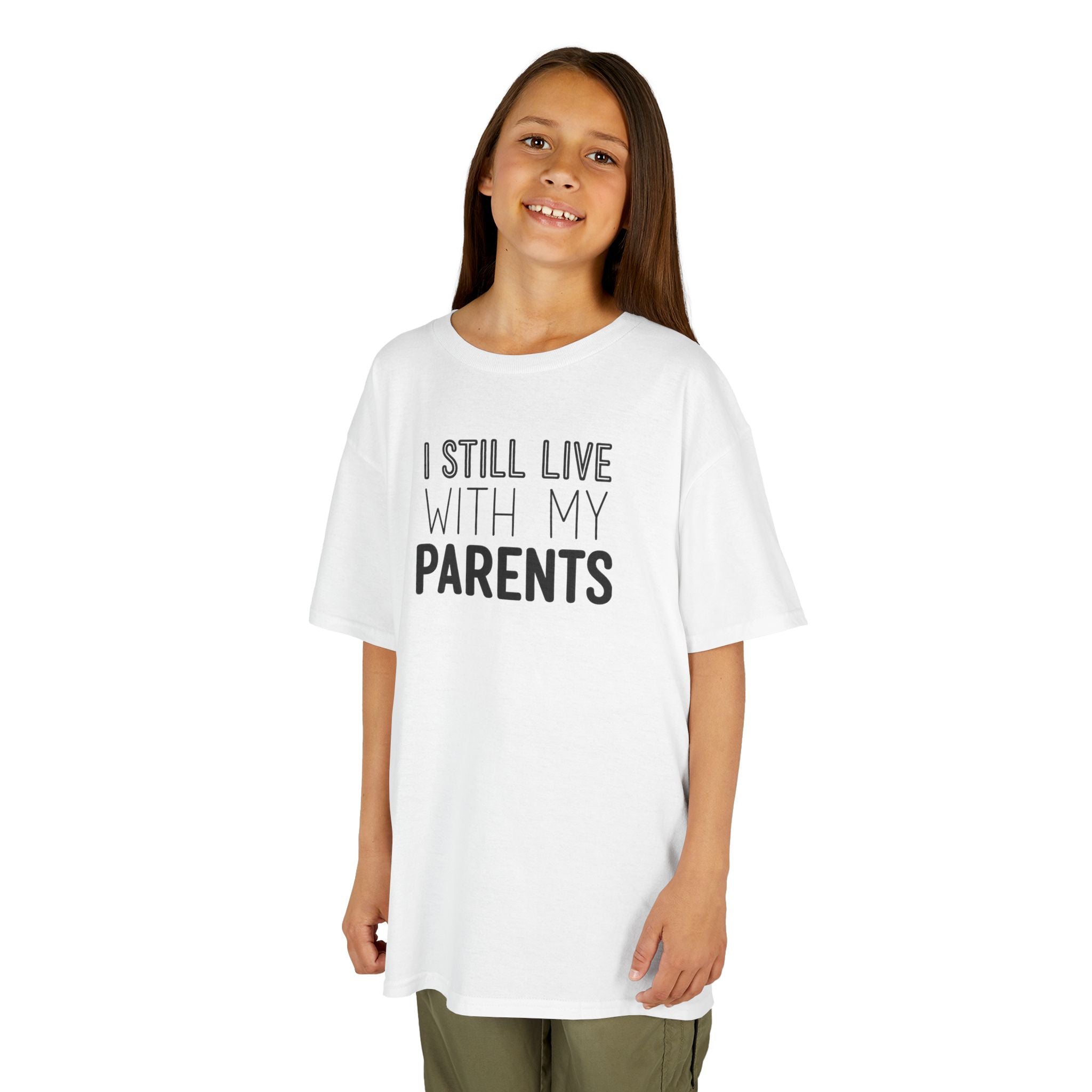 I Still Live With My Parents Youth Tee | Funny Kids Graphic T-Shirt | Cr8tive Designs