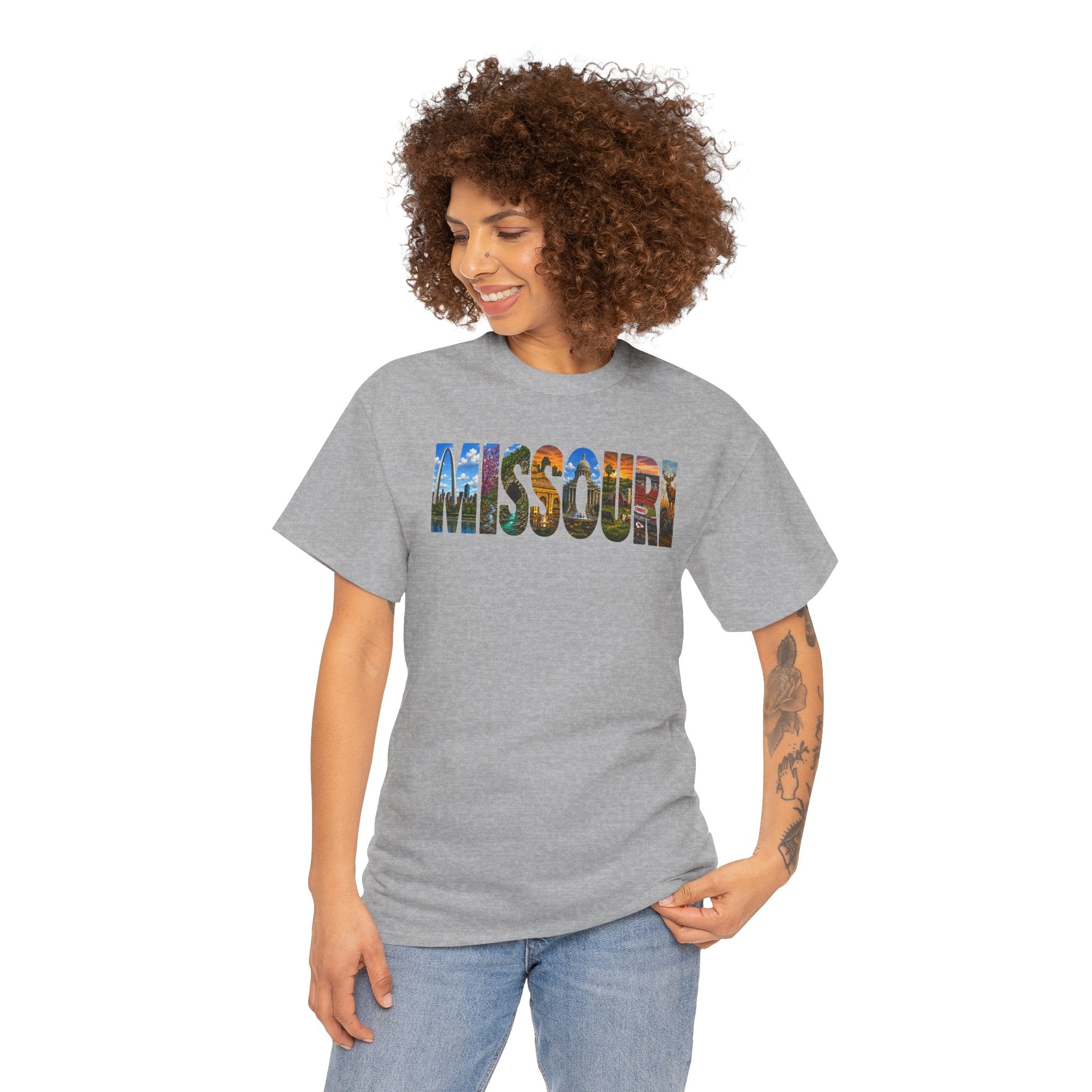 Missouri Landmark Lettering | Scenic State Typography T-Shirt | Cr8tive Designs