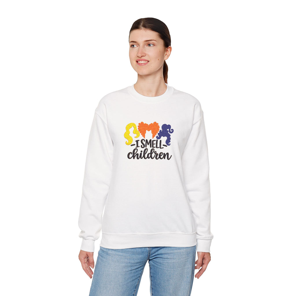 Embroidered I Smell Children Sweatshirt | Sanderson Sisters Hair Crewneck | Cr8tive Designs