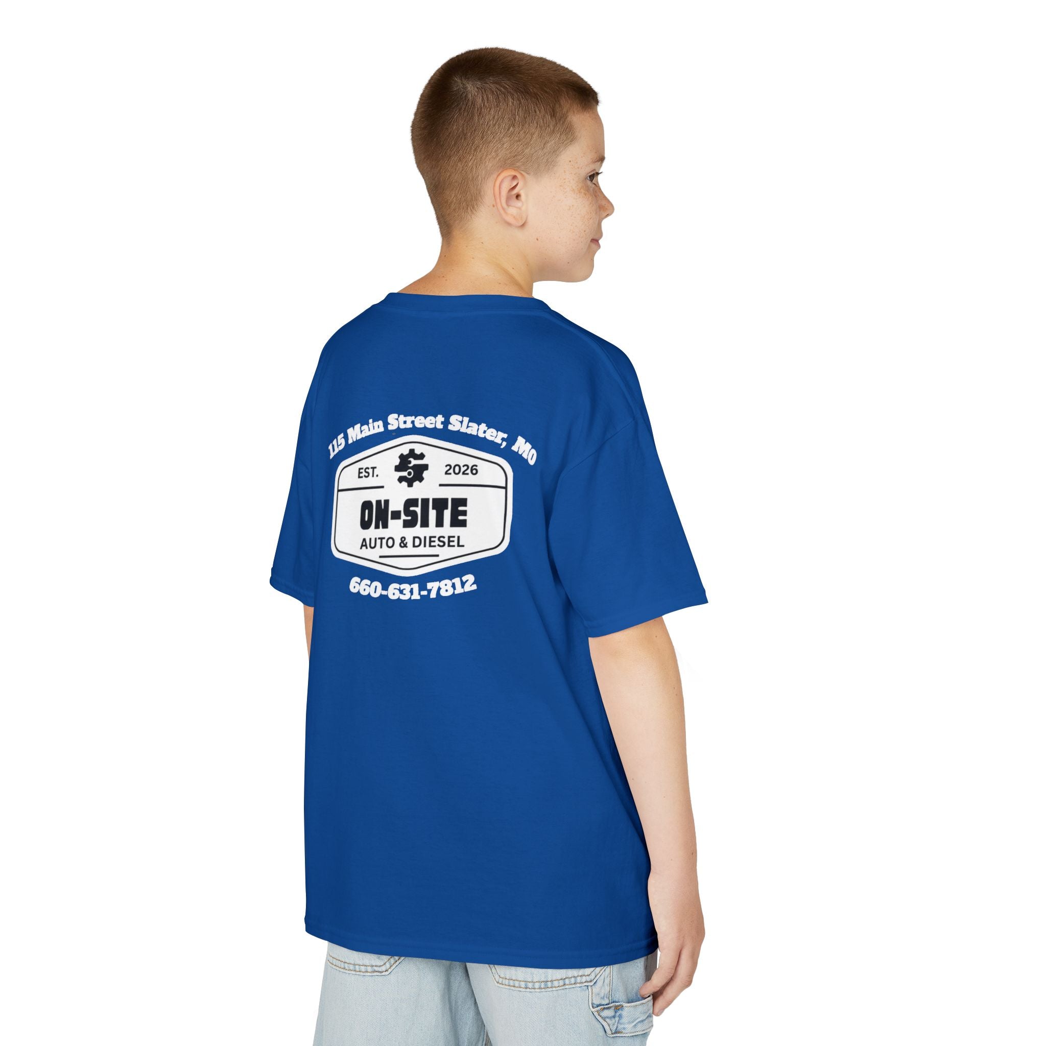 On-Site Auto & Diesel Custom Business Youth T-Shirt | Automotive Workwear | Cr8tive Designs