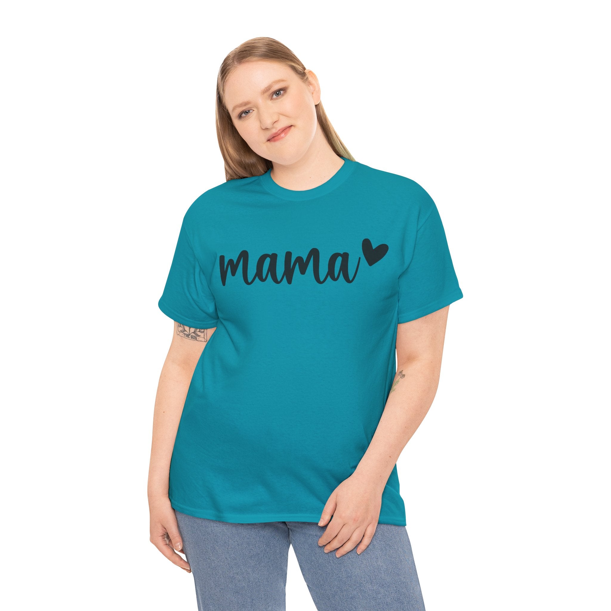 Mama Script Tee – Inspirational Motherhood Shirt, Soft Minimalist Mom Graphic T-Shirt | Cr8tive Designs