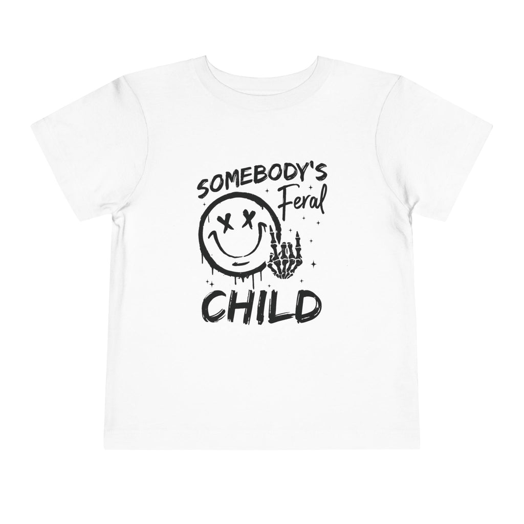 Somebody’s Feral Child Toddler Tee | Funny Wild Kid T-Shirt | Cr8tive Designs