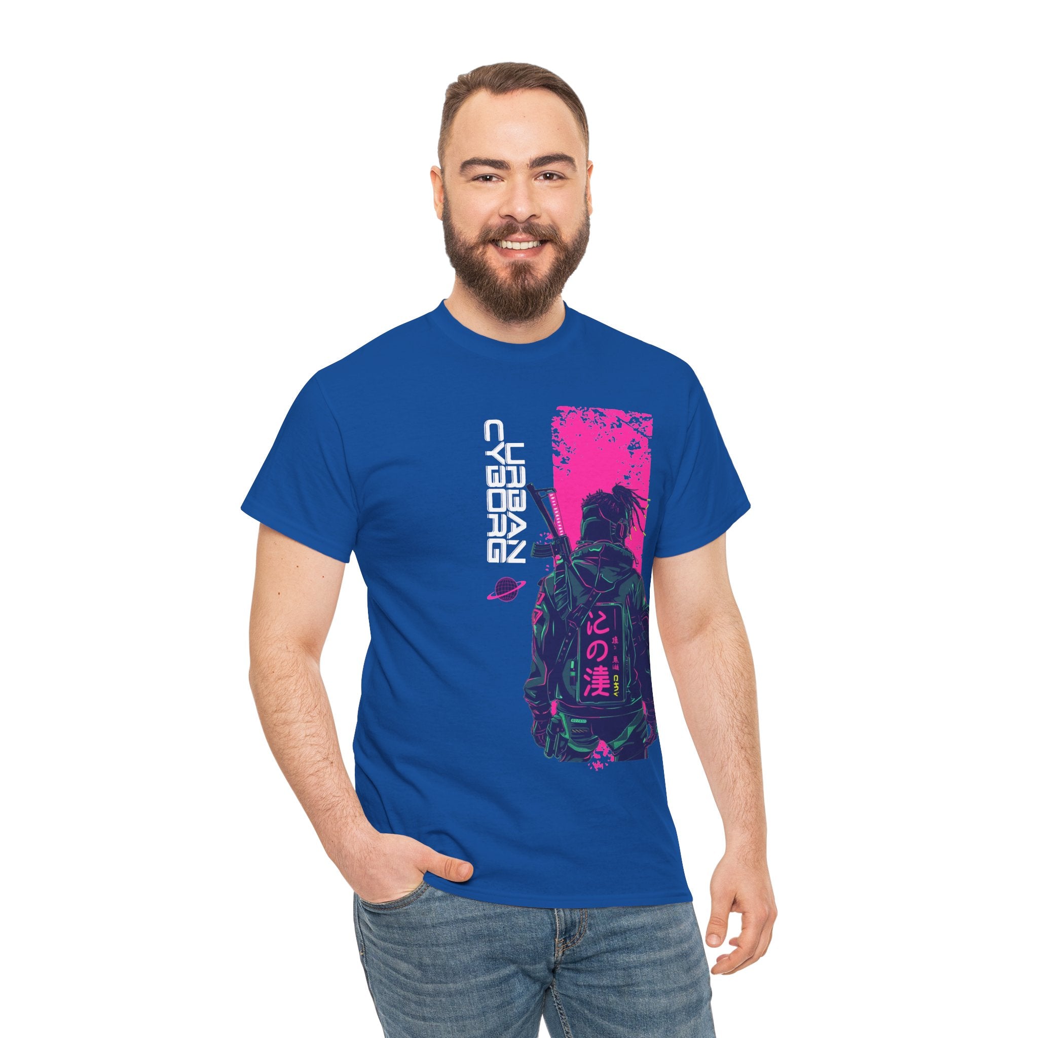 Urban Cyborg | Neon Cyberpunk Tshirt Design | Cr8tive Designs