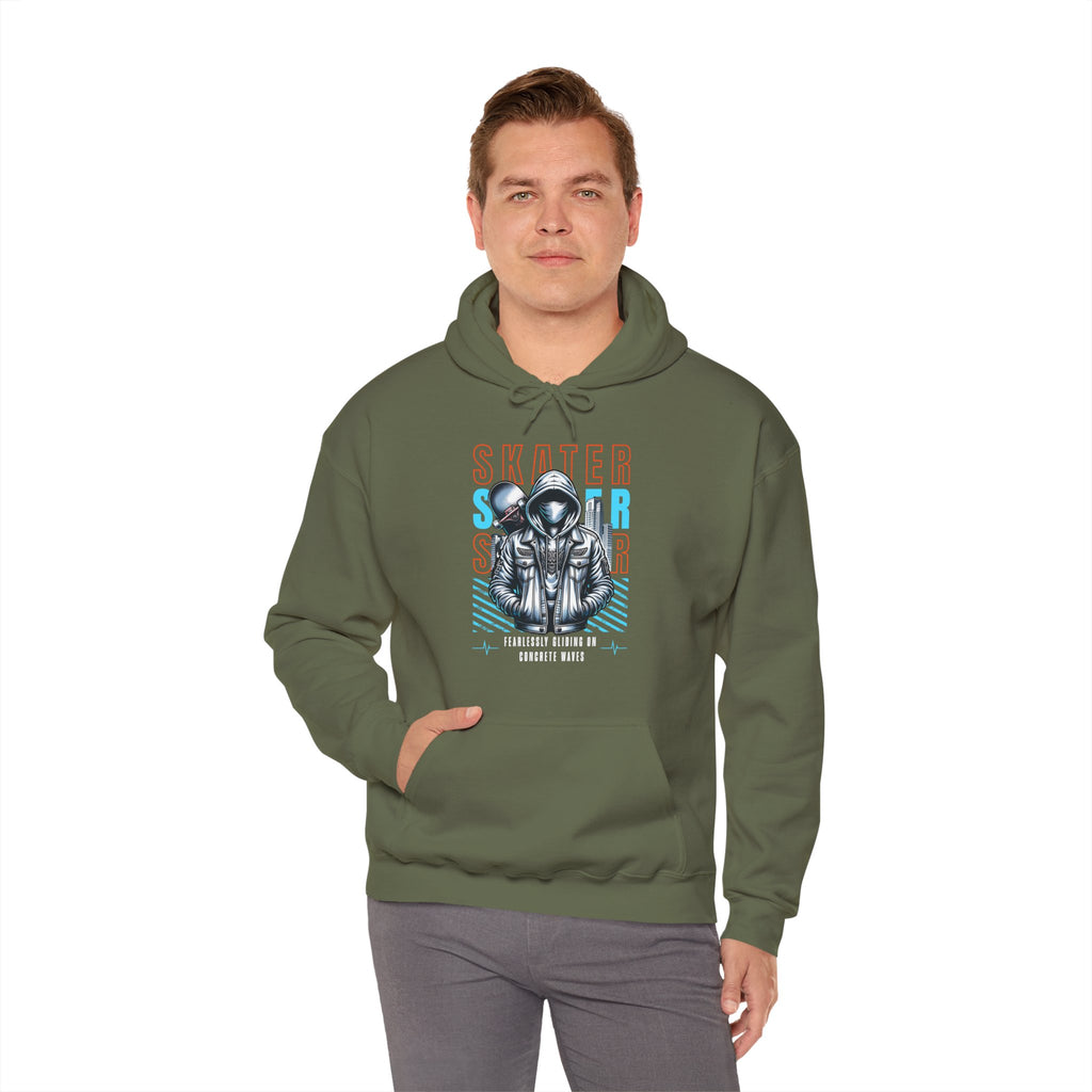 Skater Fearlessly Gliding | Urban Streetwear Hoodie | Cr8tive Designs