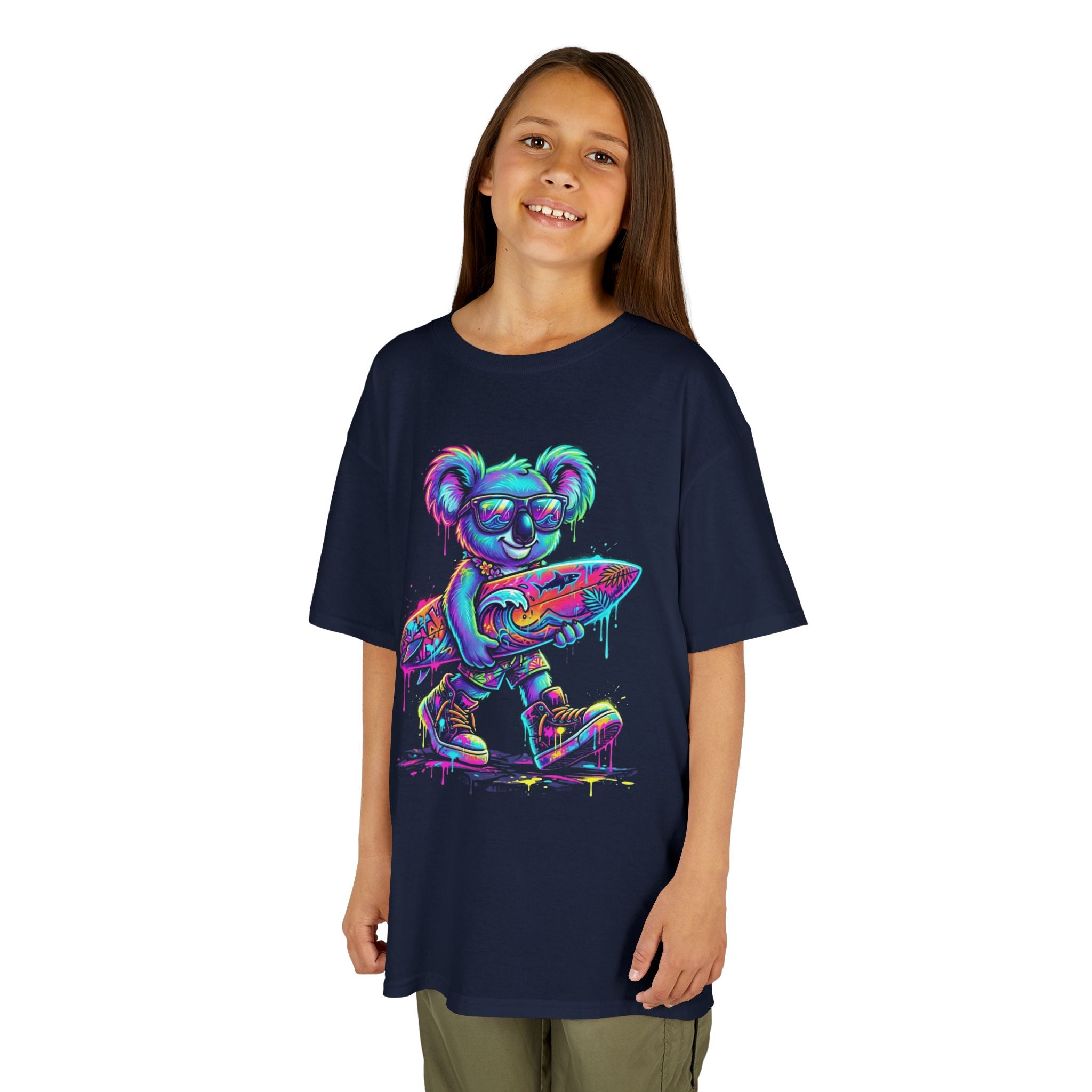 Neon Surfing Koala Graphic Tee | Cr8tive Designs