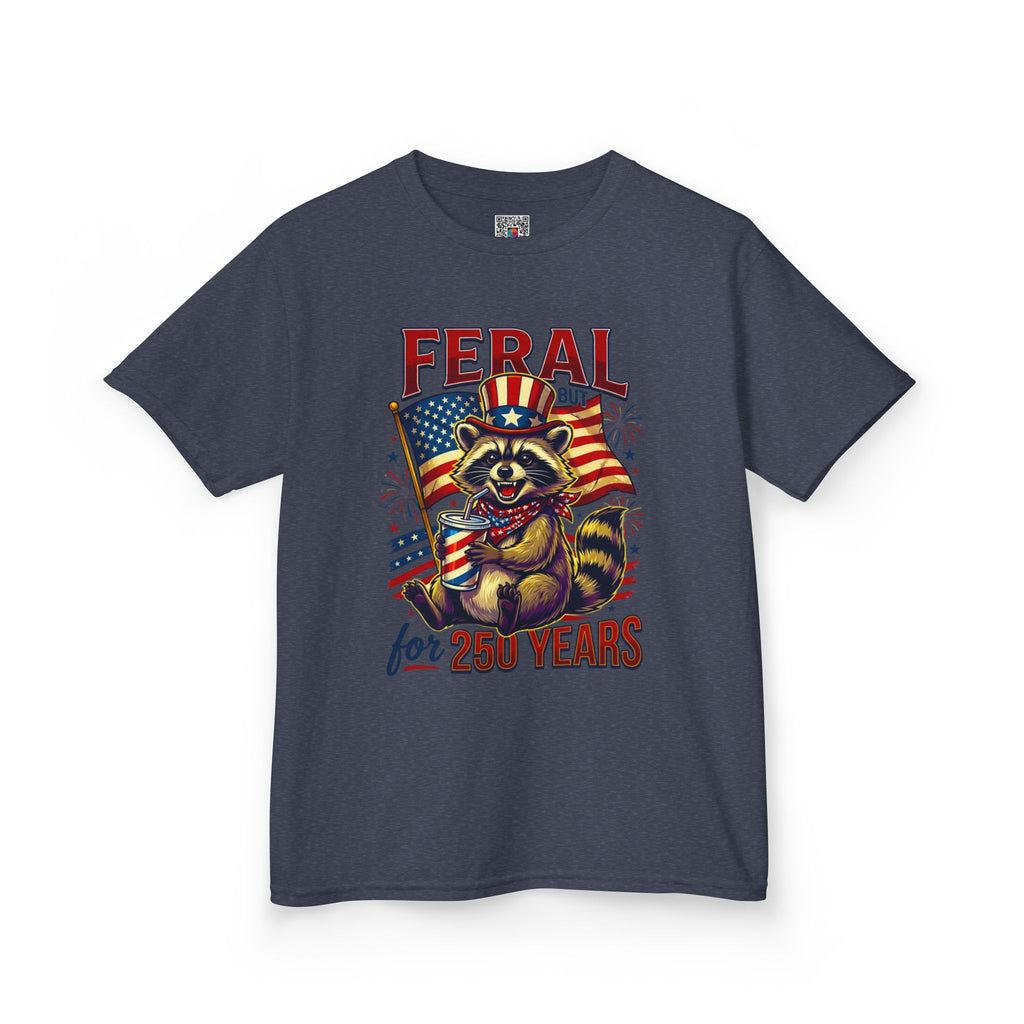 Kids Feral for 250 Years Tee | Patriotic Wildlife Graphic Design | Cr8tive Designs