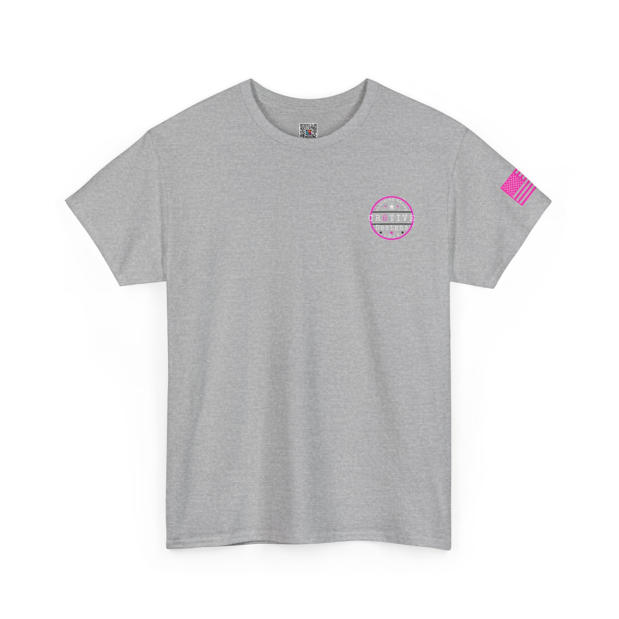 Hot Pink Logo Badge Graphic Tee/Cr8tive Designs