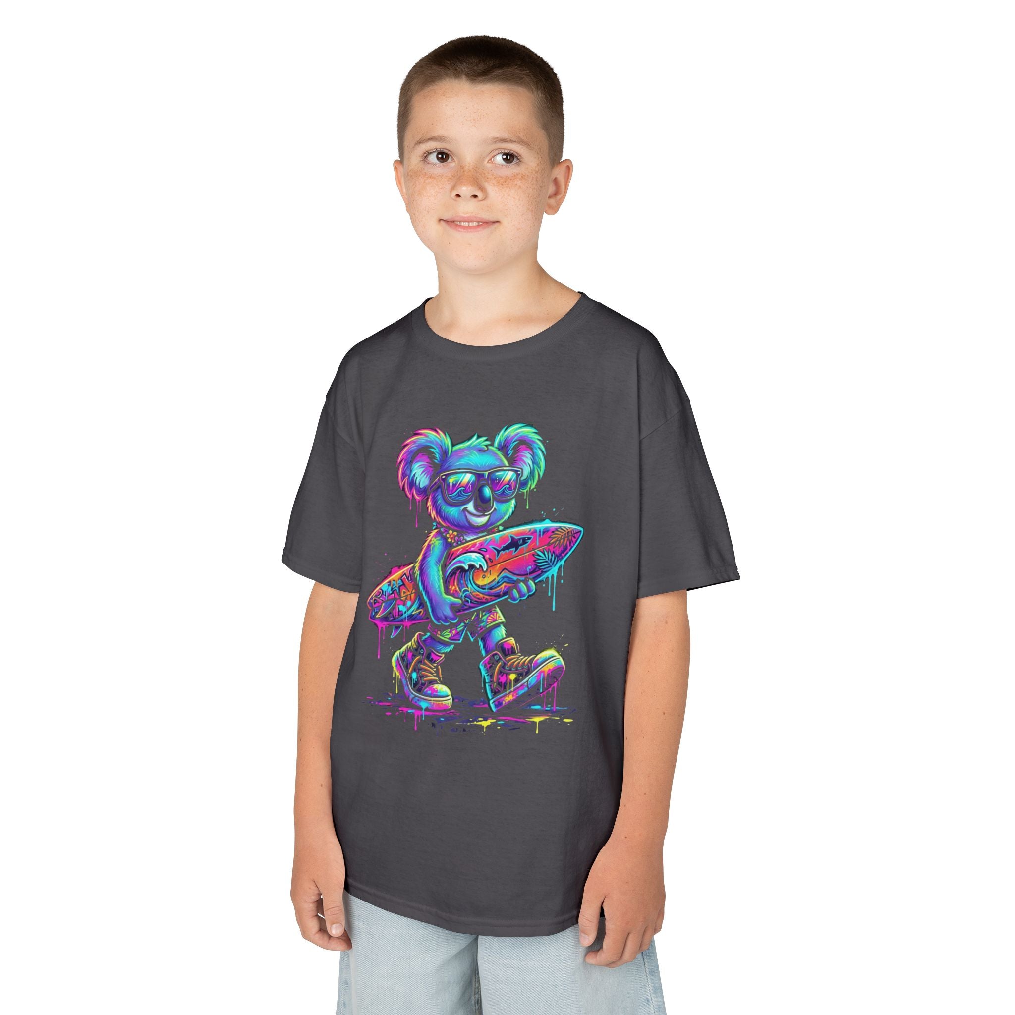 Neon Surfing Koala Graphic Tee | Cr8tive Designs