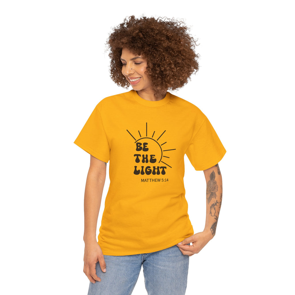 Be The Light Tee — Christian Inspirational T‑Shirt (Matthew 5:14)
