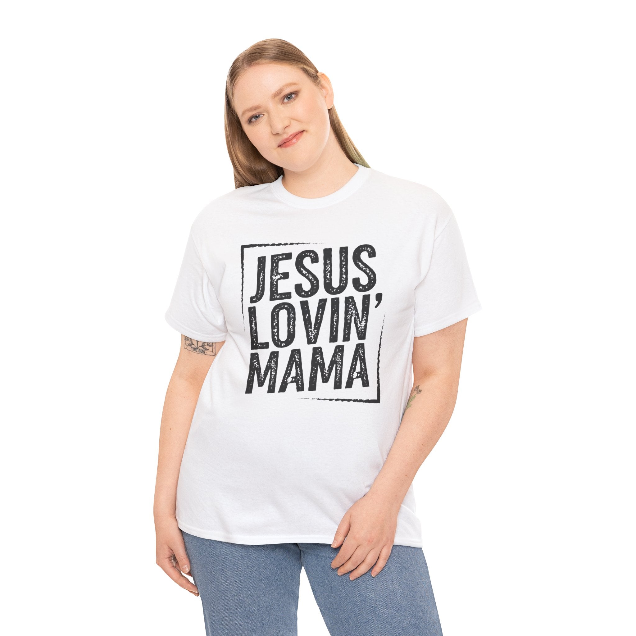 Jesus Lovin Mama Graphic Tee – Christian Mom Shirt, Faith-Based Mama Tee, Religious Gift | Cr8tive Designs