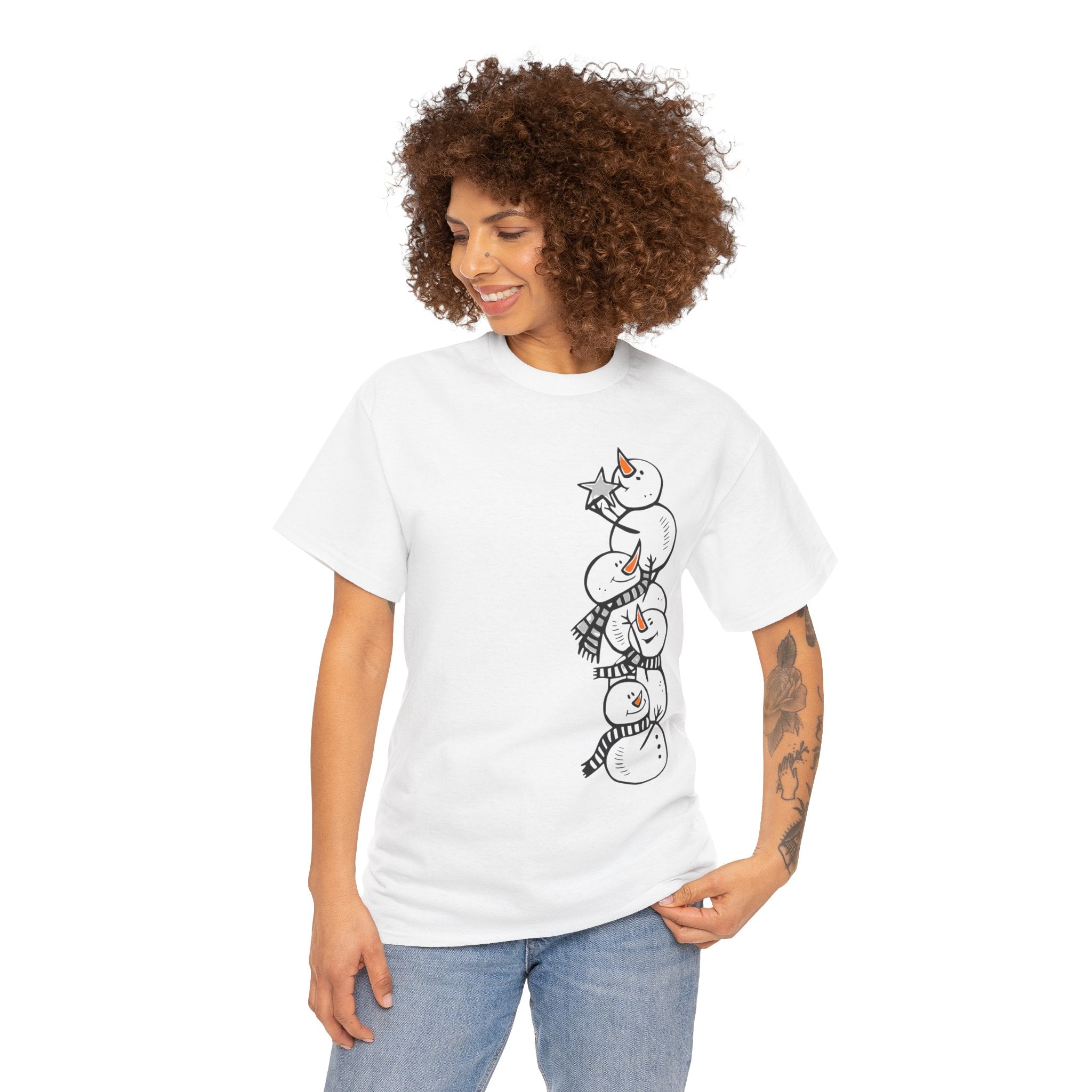 Stacked Snowmen | Whimsical Christmas Winter Design | Cr8tive Designs