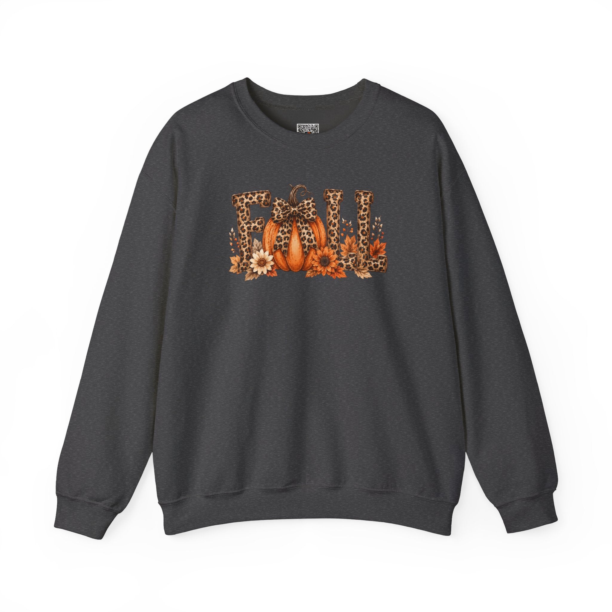 Leopard Fall Pumpkin Sweatshirt | Floral Autumn Lettering Crewneck | Cr8tive Designs