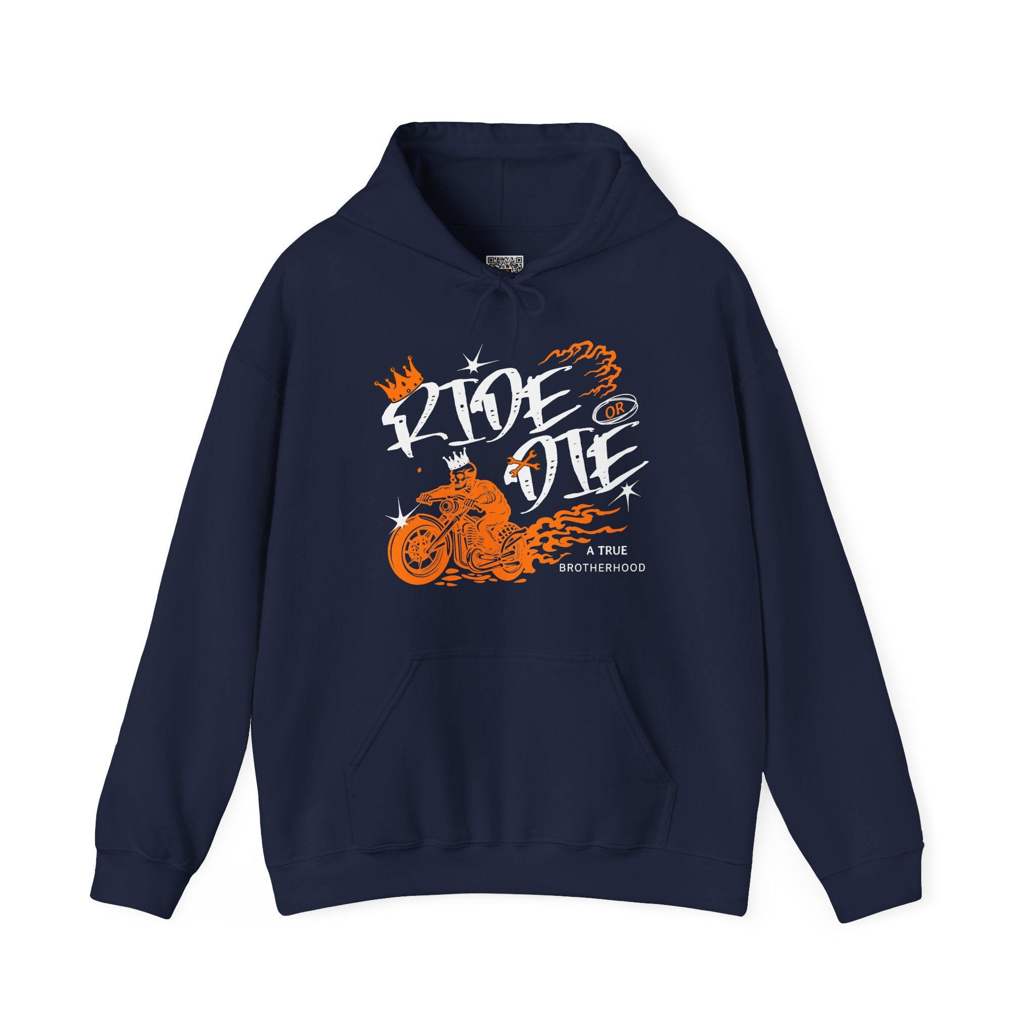 Ride or Die Hoodie | Motorcycle Flames Design | Cr8tive Designs