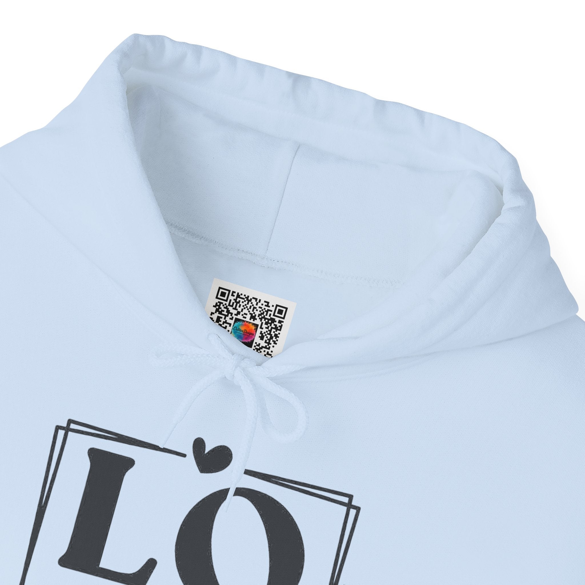 LOVE Box Hoodie — Minimal Black Graphic Pullover/Hoodie