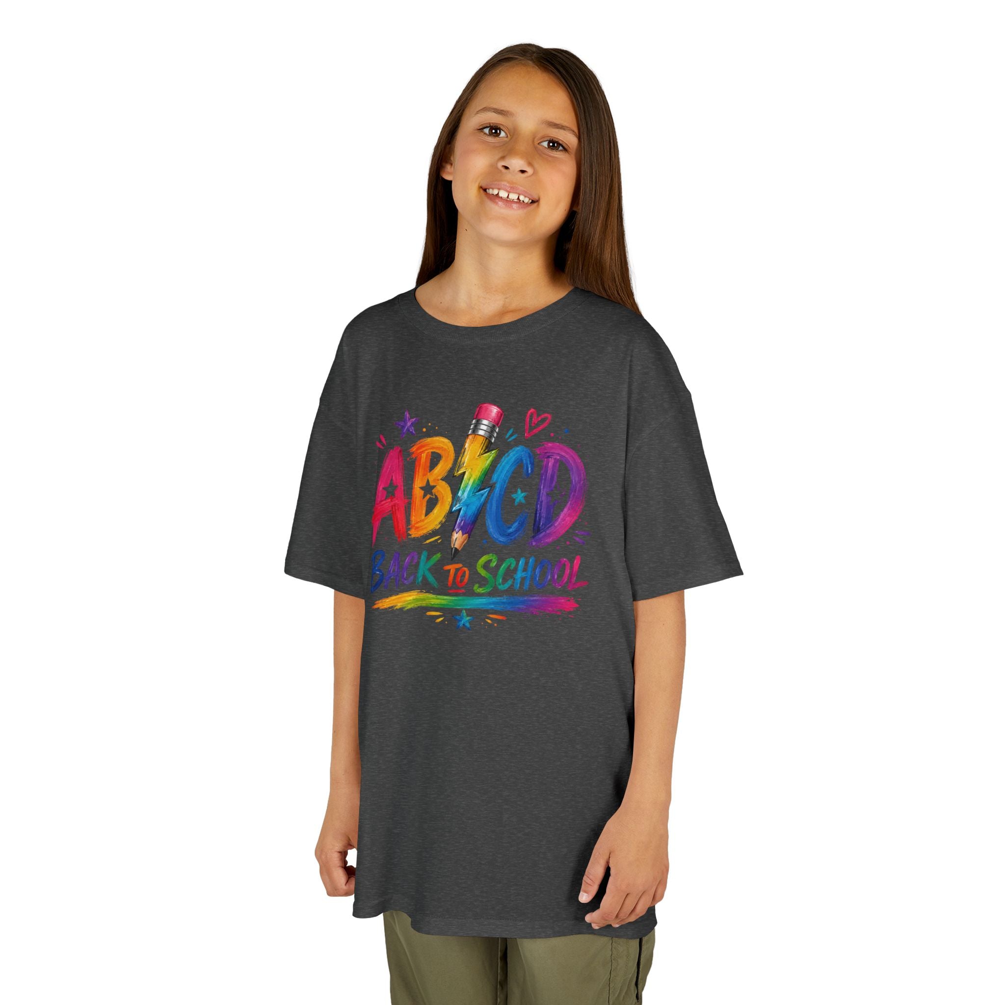 ABC Back to School | Colorful Pencil Youth T-Shirt | Cr8tive Designs