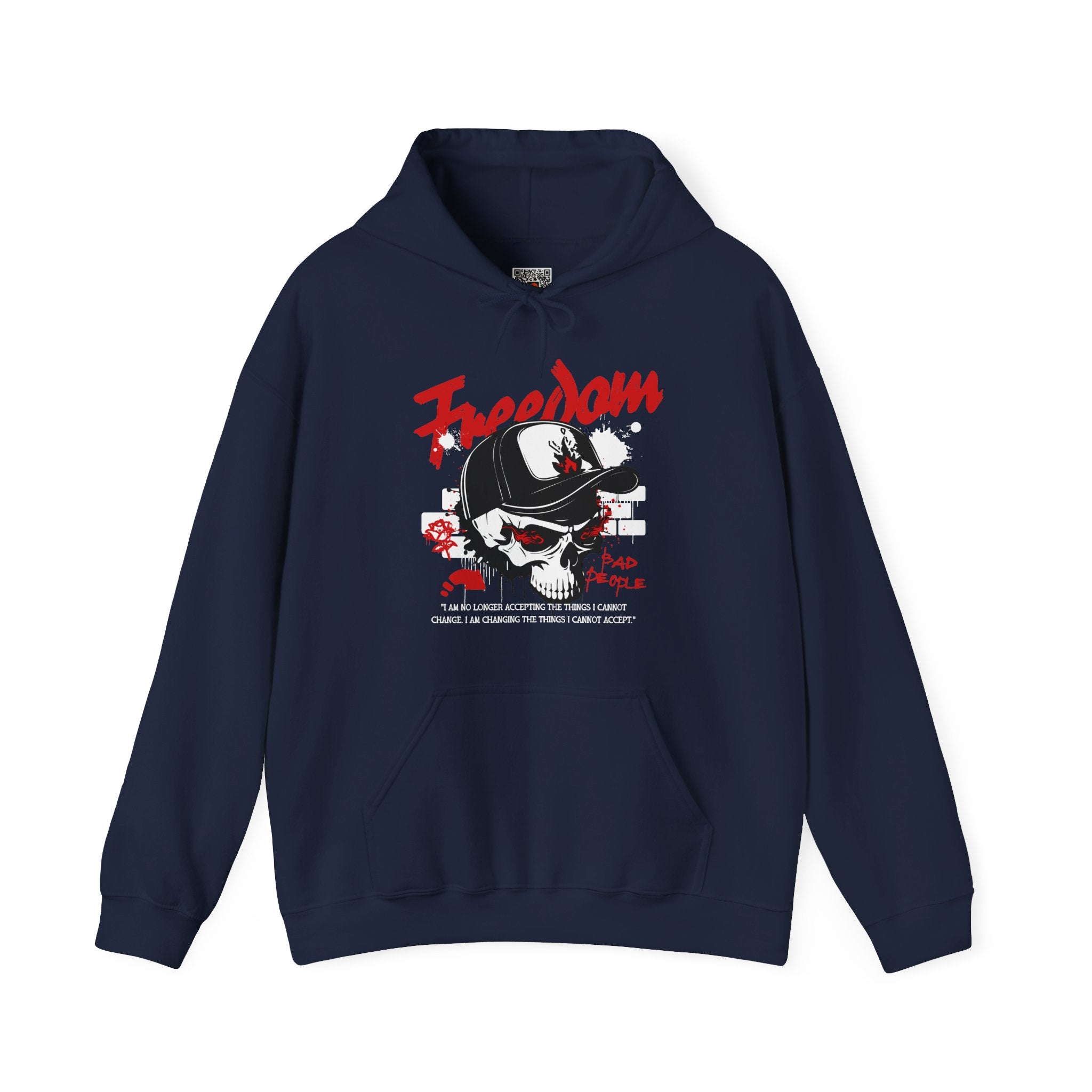 Freedom | Rebellious Skull Streetwear Hoodie | Cr8tive Designs