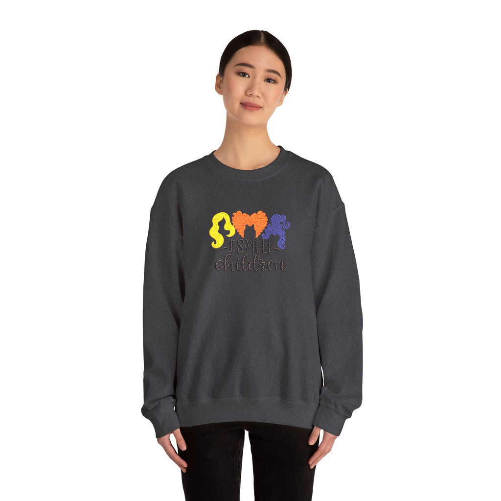 Embroidered I Smell Children Sweatshirt | Sanderson Sisters Hair Crewneck | Cr8tive Designs