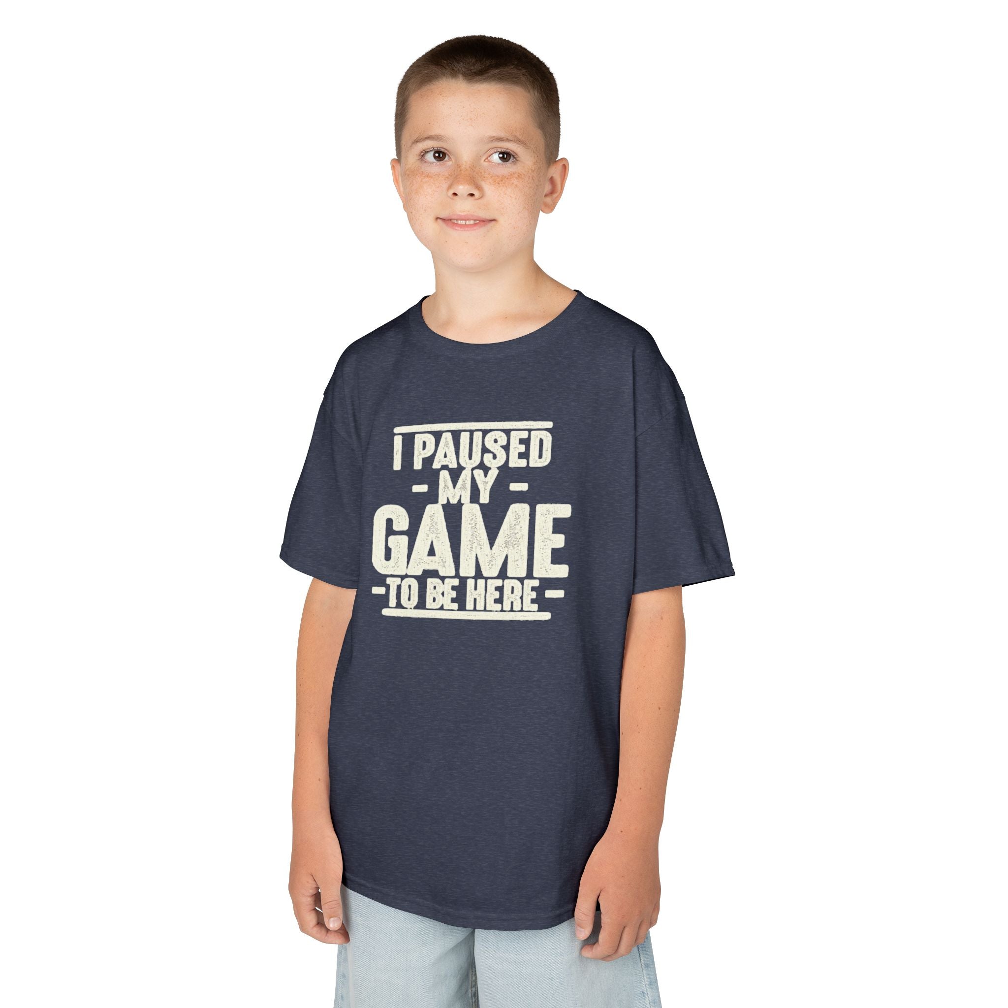 I Paused My Game to Be Here | Funny Youth Gamer T-Shirt | Cr8tive Designs