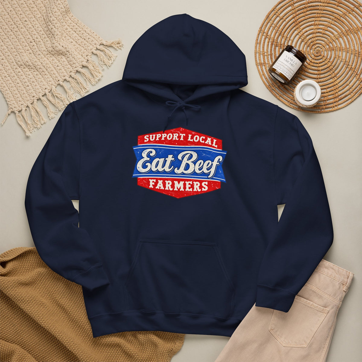 Support Local Farmers Eat Beef Hoodie | Cr8tive Designs