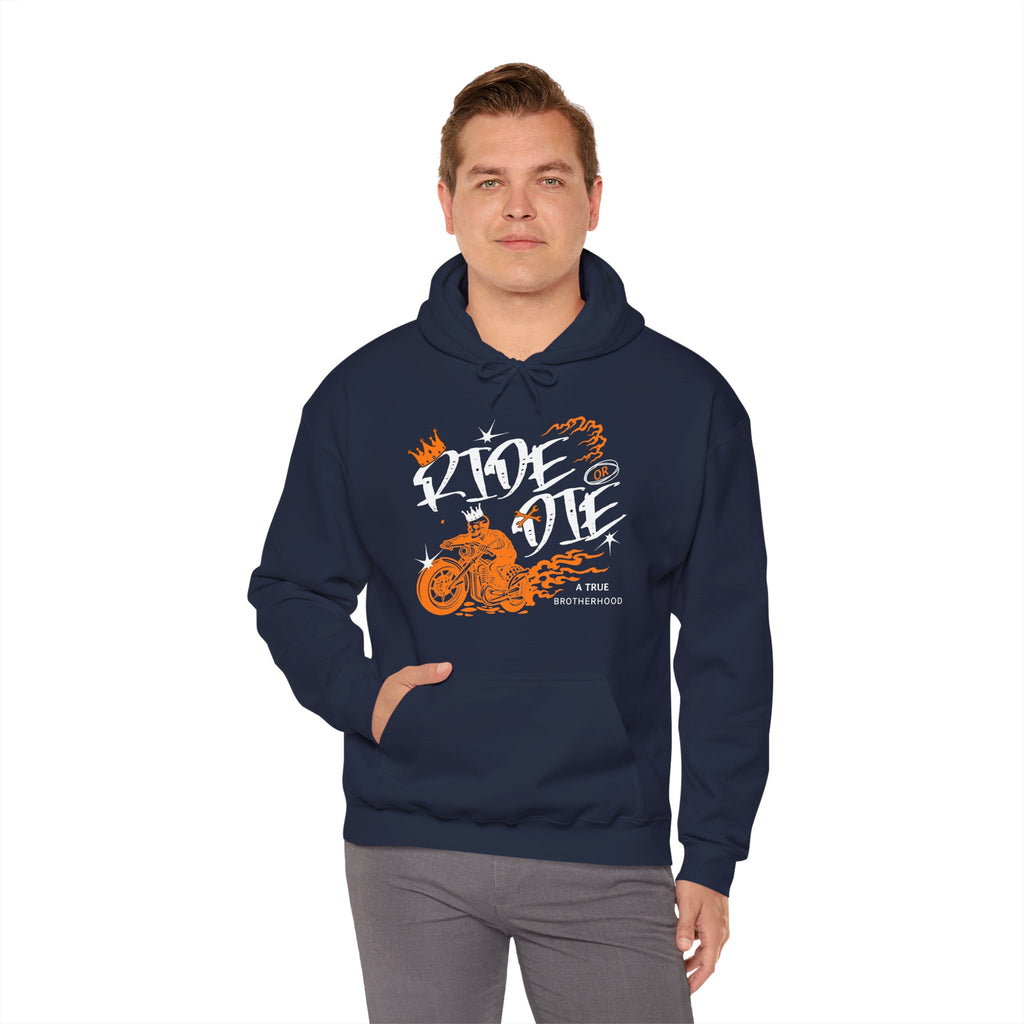 Ride or Die Hoodie | Motorcycle Flames Design | Cr8tive Designs