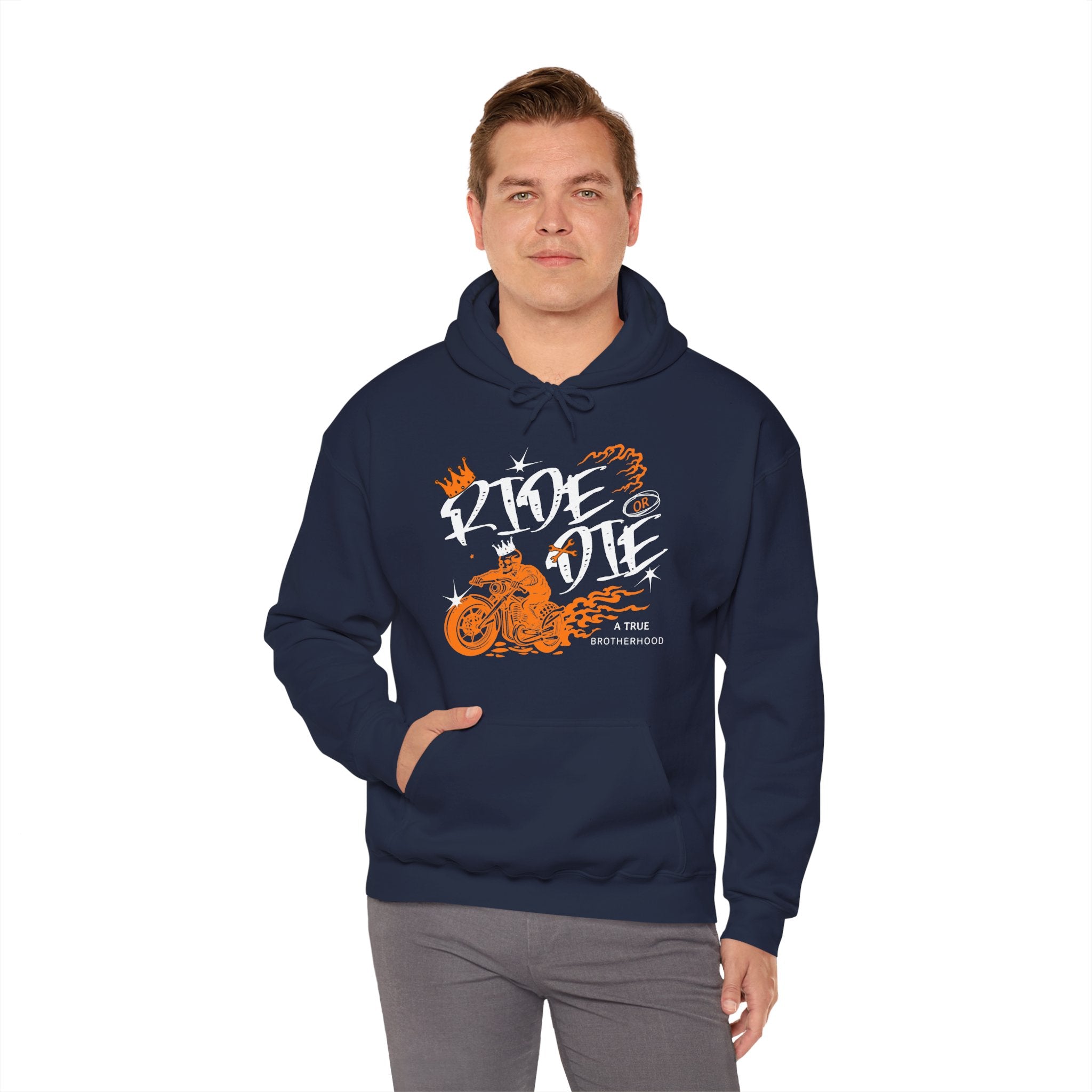 Ride or Die Hoodie | Motorcycle Flames Design | Cr8tive Designs