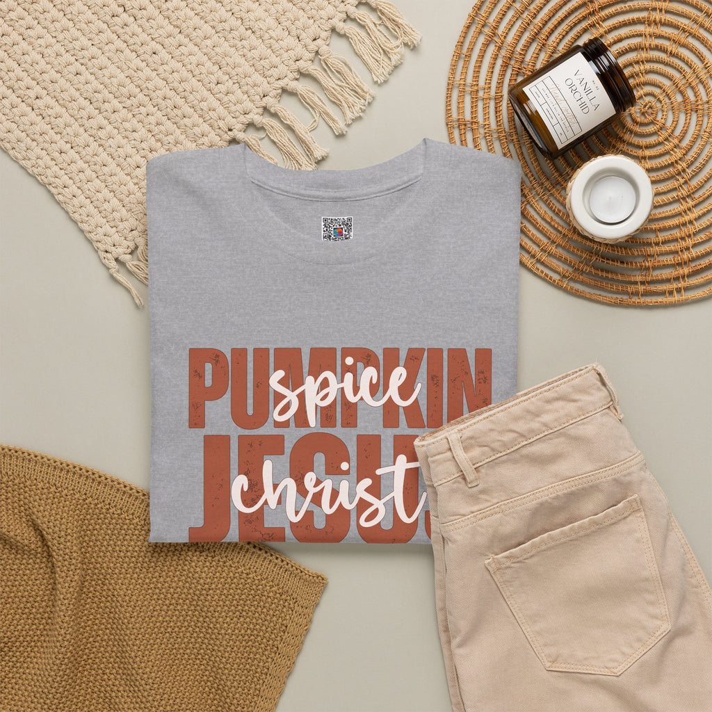 Pumpkin Spice & Jesus Christ T-Shirt | Christian Fall Autumn Faith Graphic Tee | Cr8tive Designs