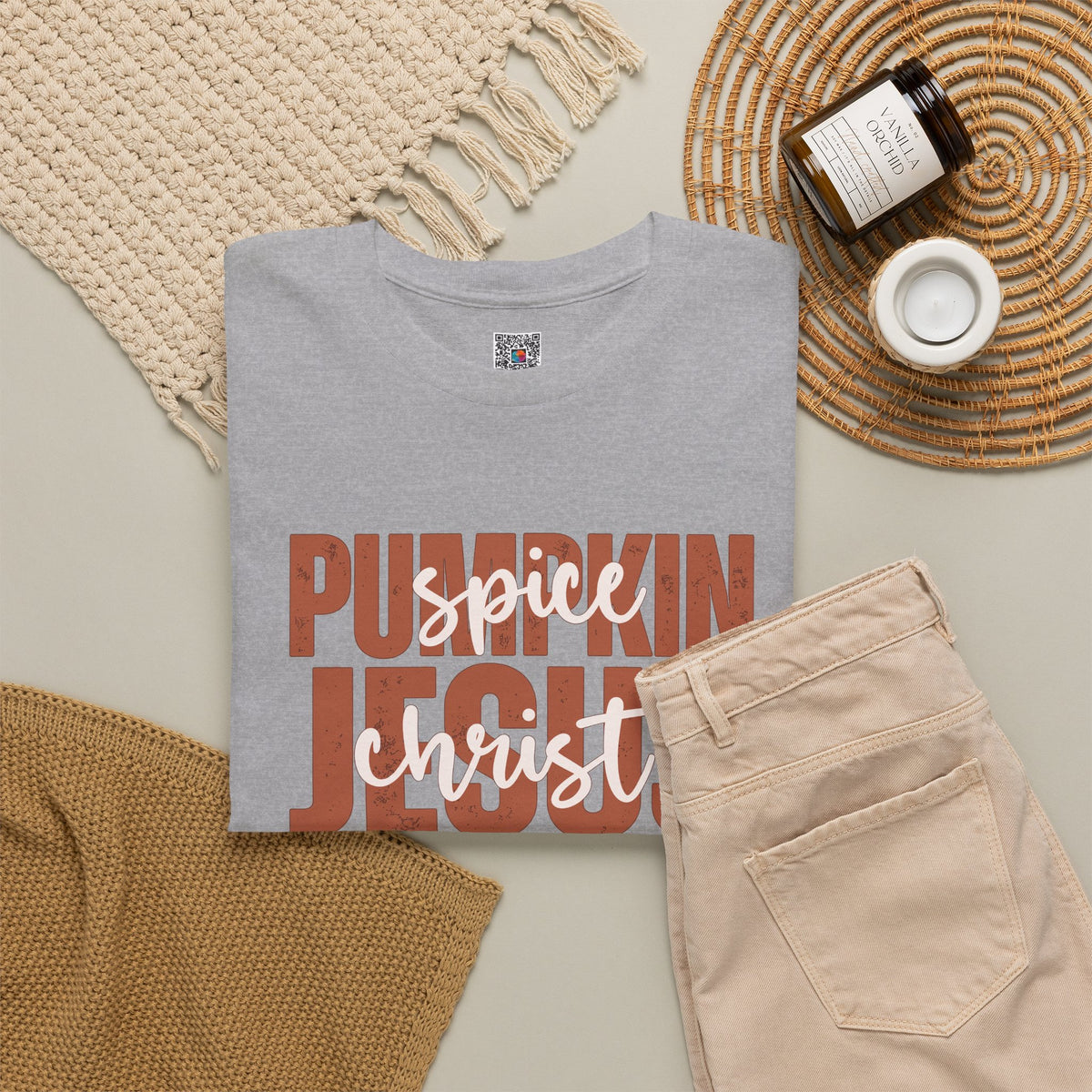 Pumpkin Spice & Jesus Christ T-Shirt | Christian Fall Autumn Faith Graphic Tee | Cr8tive Designs