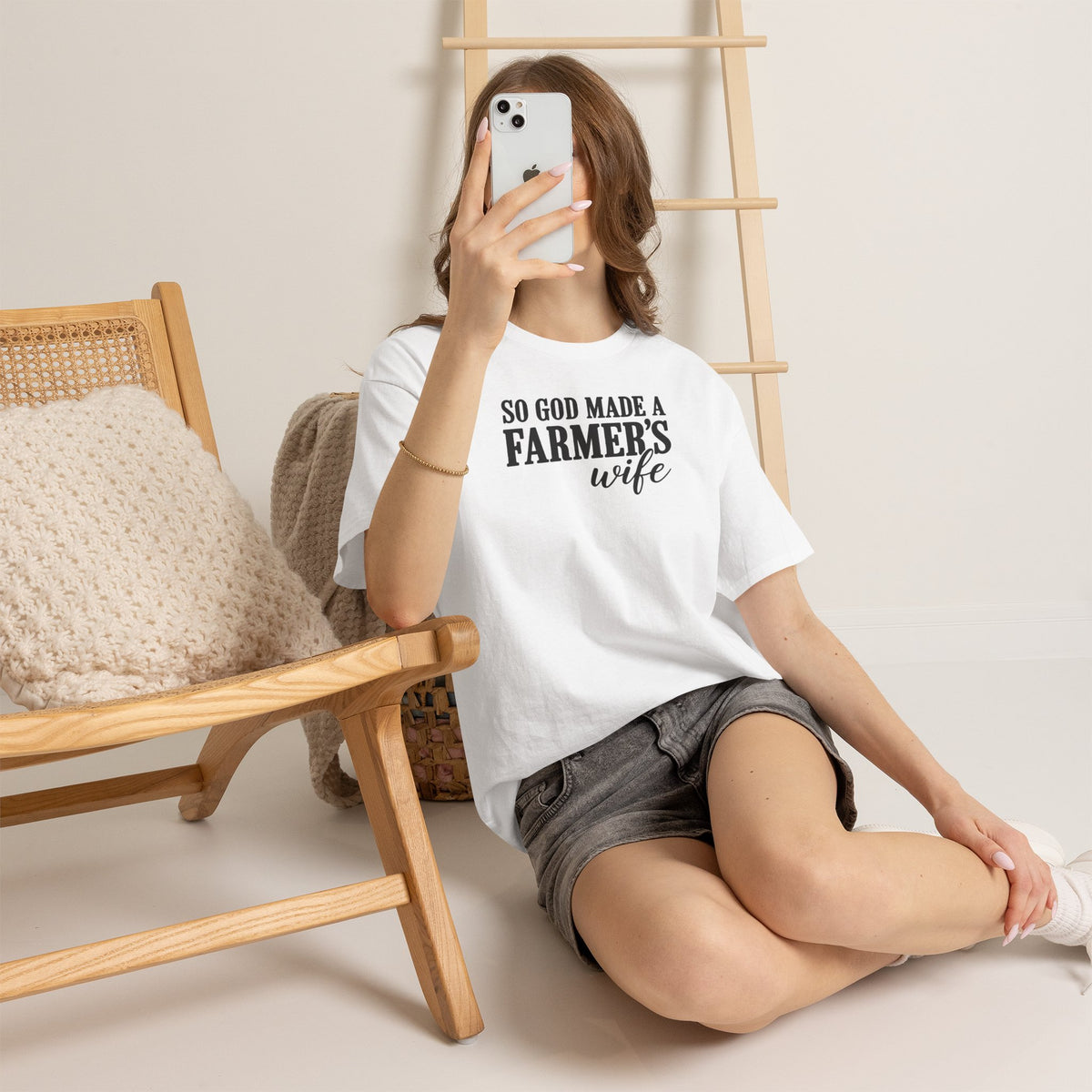 So God Made A Farmer's Wife T-Shirt | Country Farmhouse Graphic Tee | Cr8tive Designs
