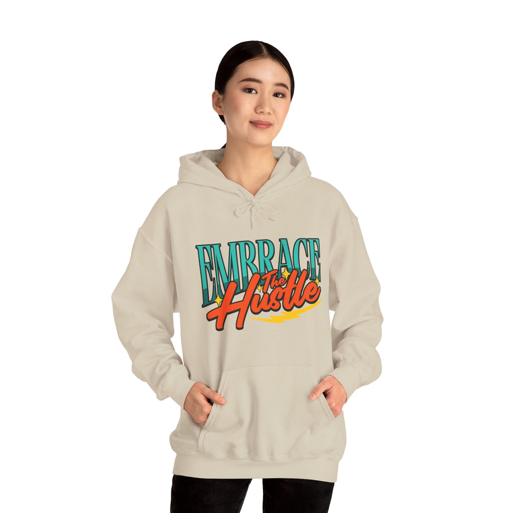 Embrace the Hustle | Bold Retro Motivational Hoodie | Cr8tive Designs