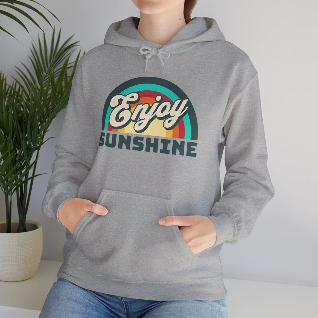 Enjoy Sunshine | Colorful Retro Rainbow Hoodie | Cr8tive Designs
