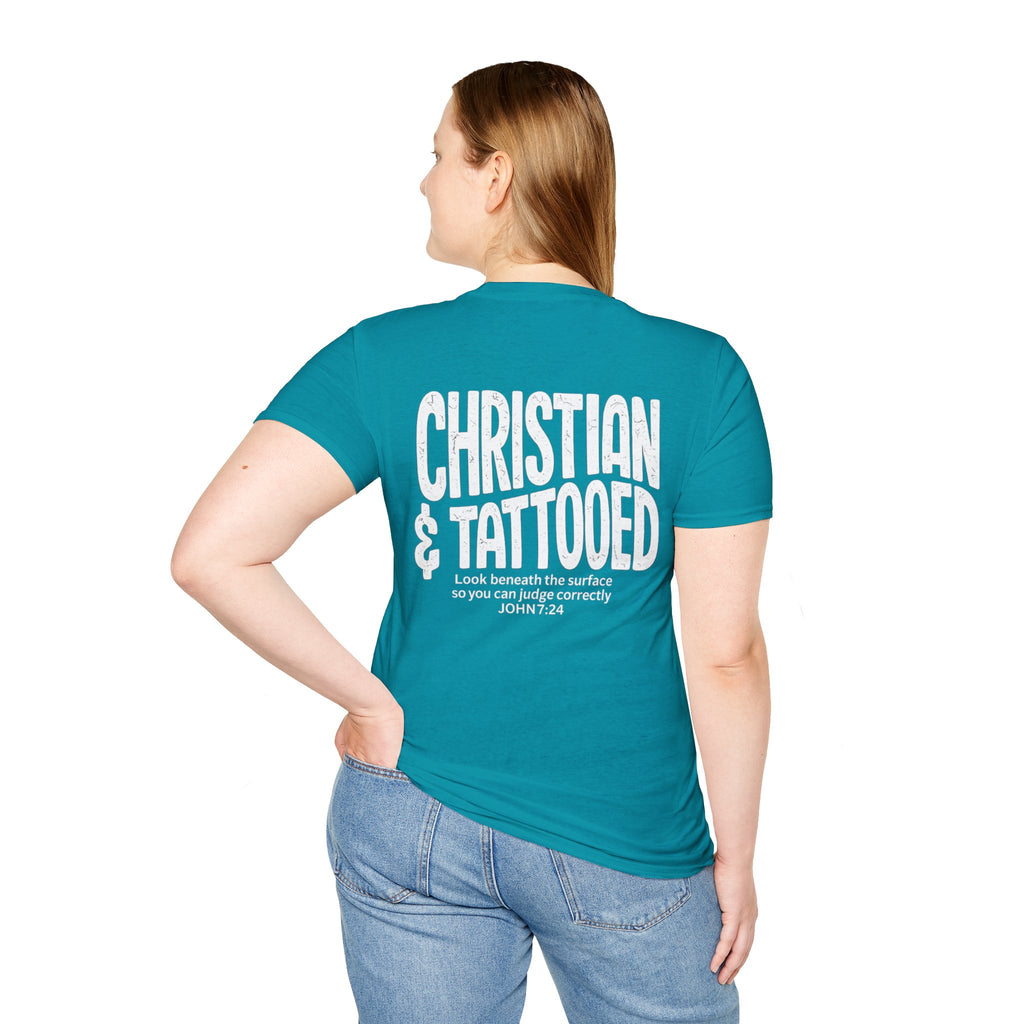 Christian & Tattooed | John 7:24 Scripture T-Shirt | Cr8tive Designs