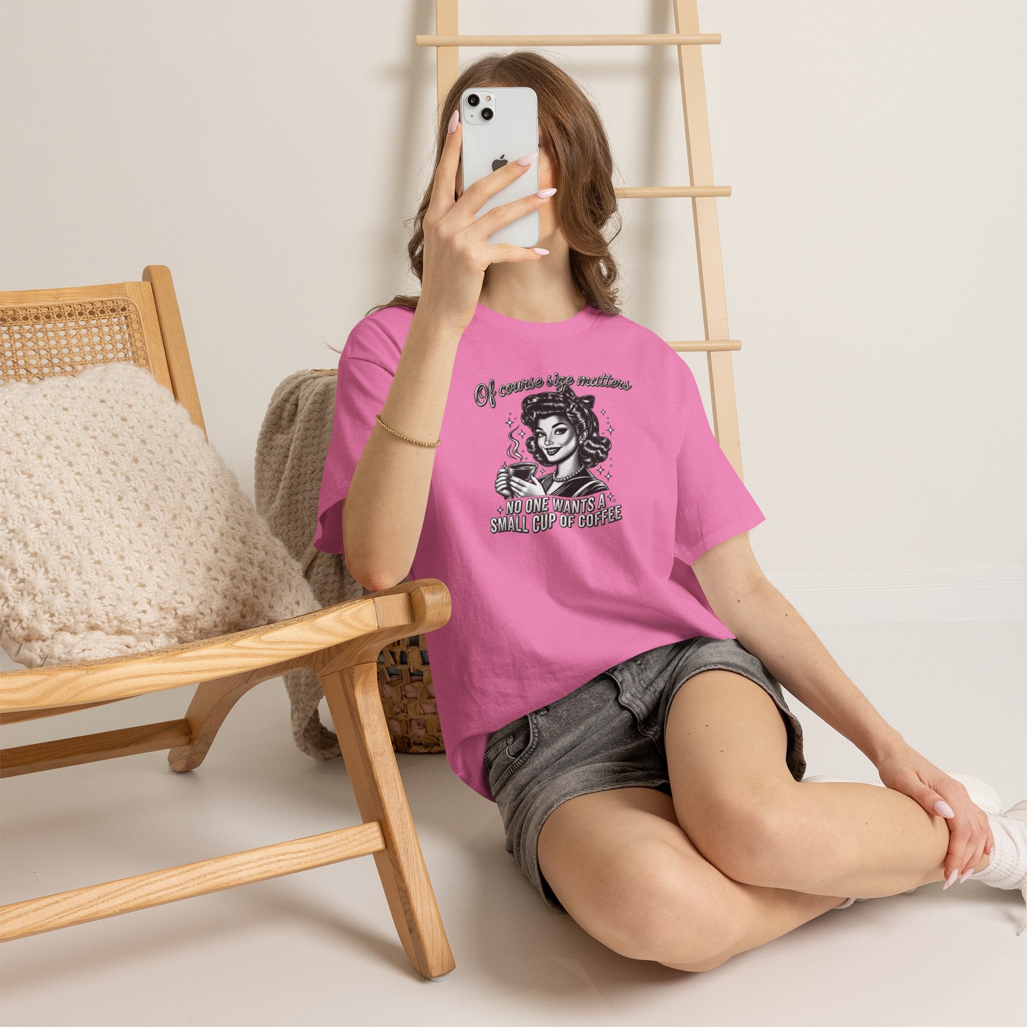 Of Course Size Matters No One Wants a Small Cup of Coffee T-Shirt | Funny Sarcastic Tee | Cr8tive Designs