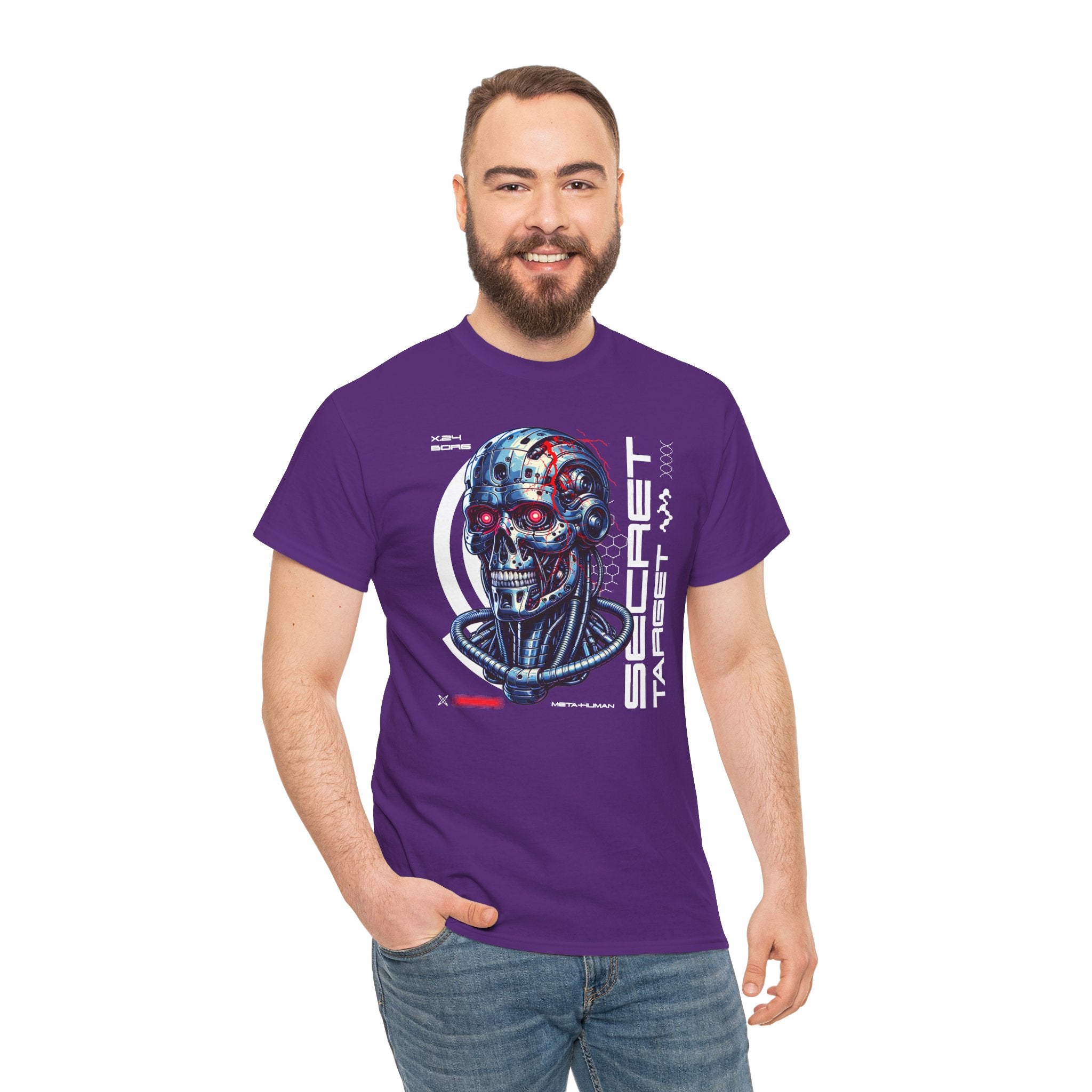 Cybernetic Skull | Futuristic Sci-Fi Graphic T-Shirt | Cr8tive Designs