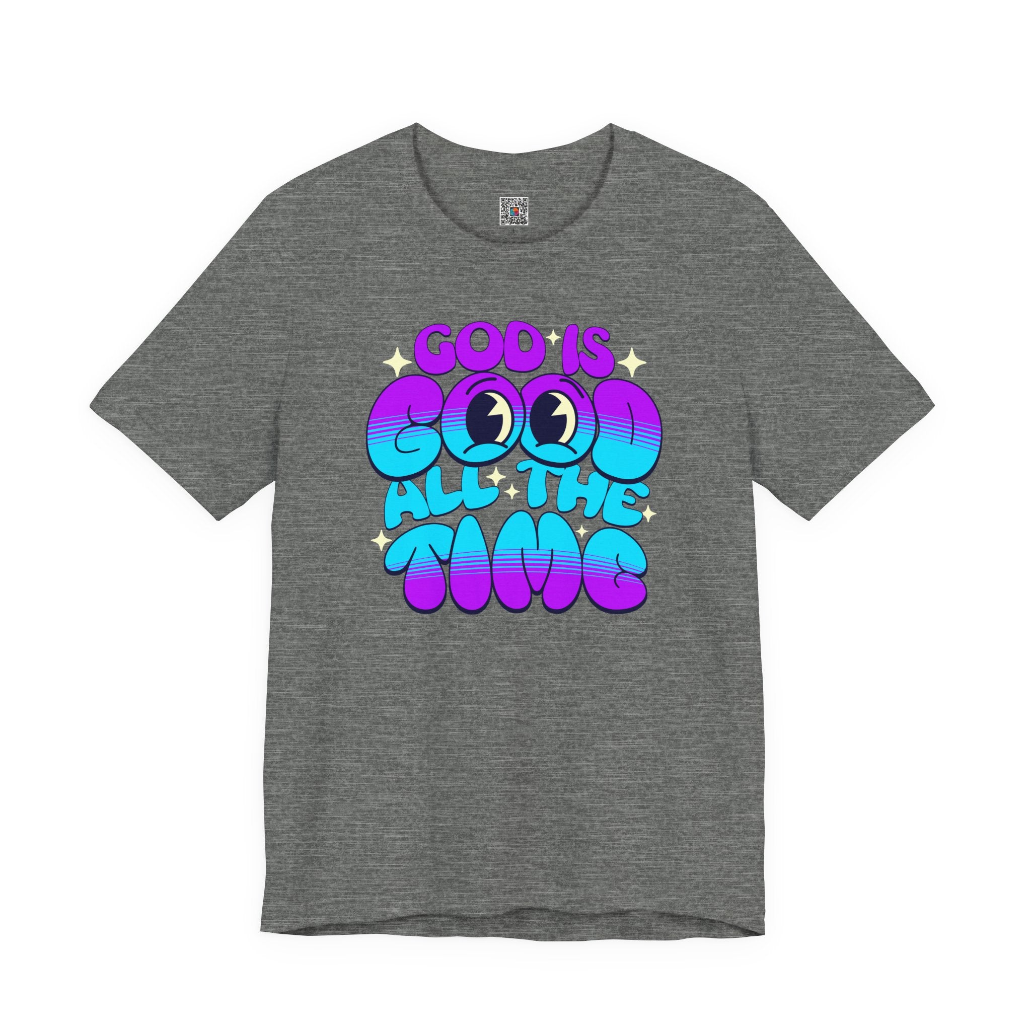 God Is Good All The Time T-Shirt | Retro Bubble Faith Tee | Cr8tive Designs