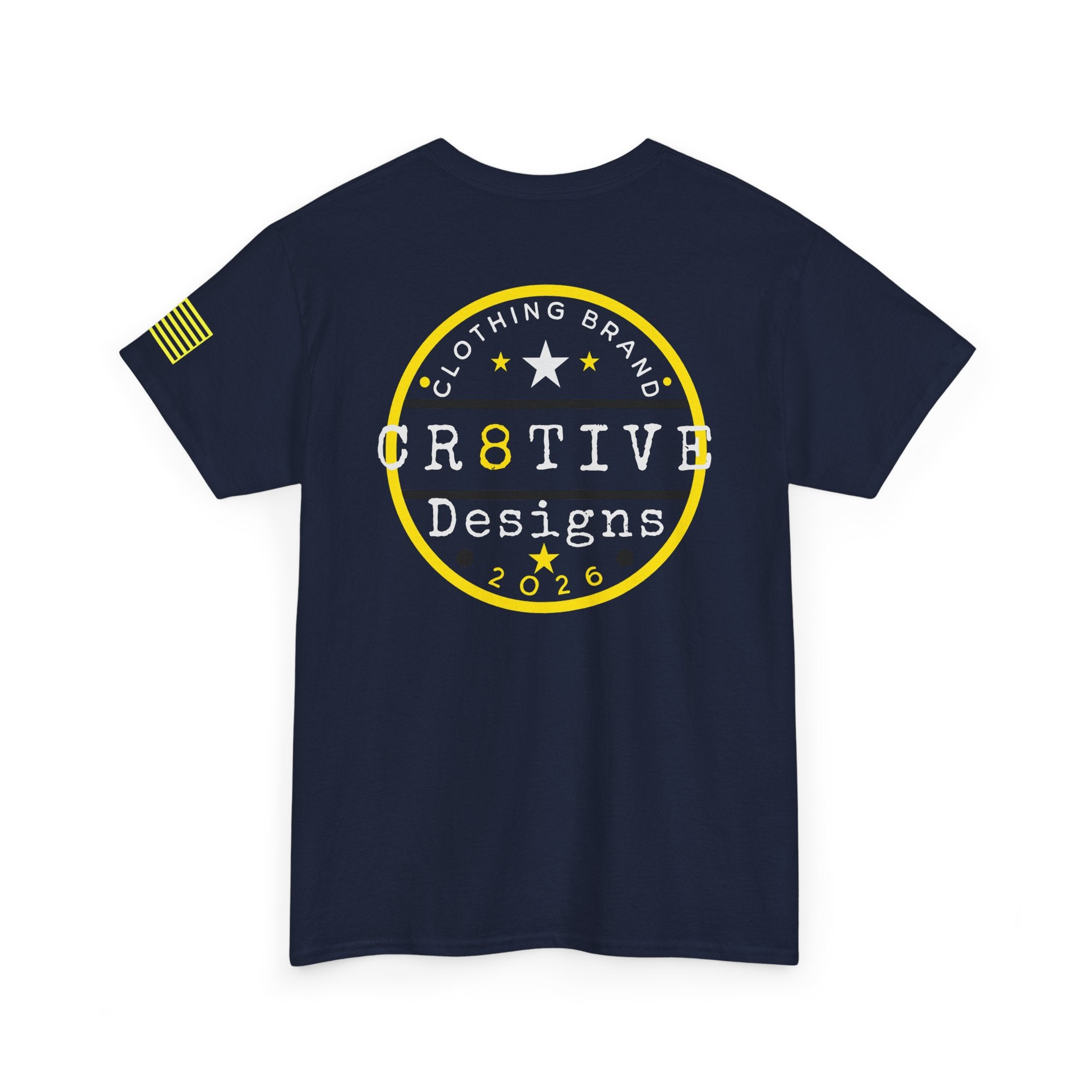 Yellow Logo Badge Graphic Tee/Cr8tive Designs