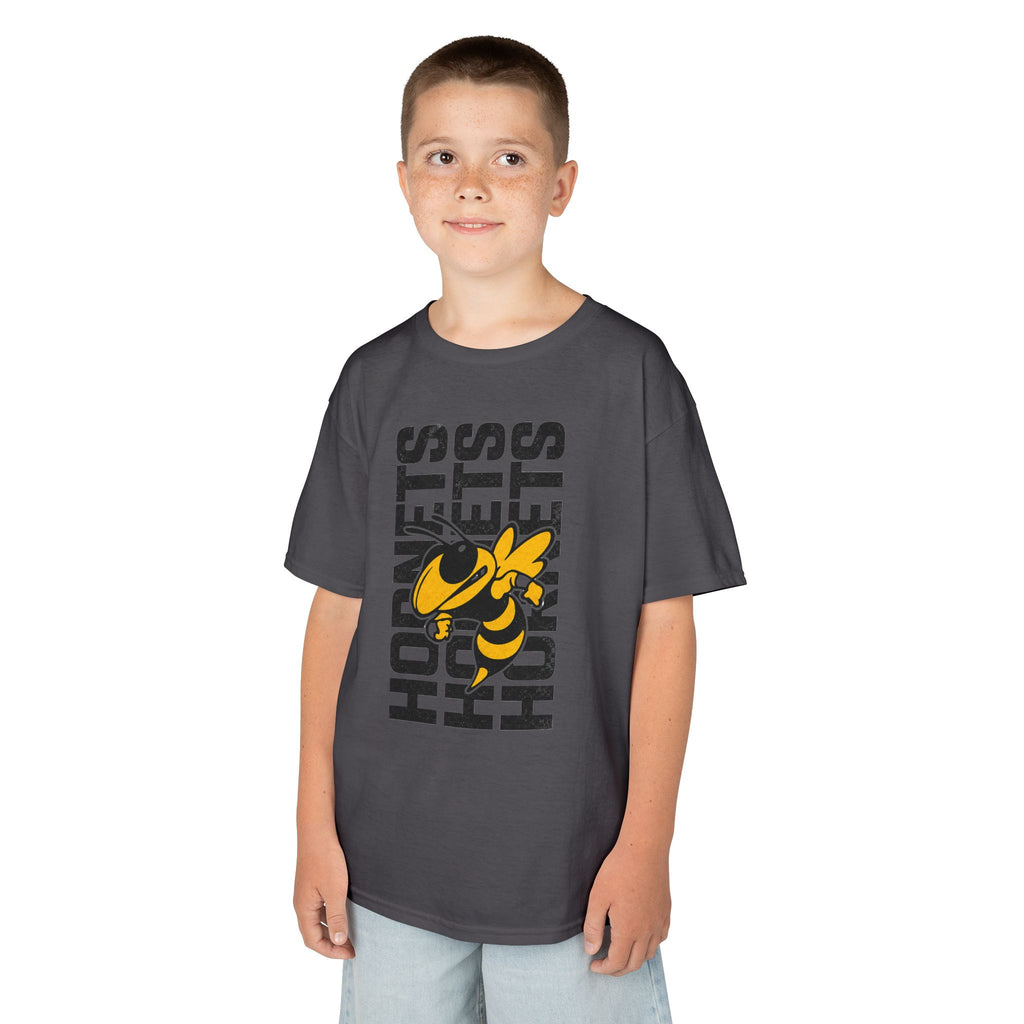 Vertical Hornets Mascot Youth T-Shirt | School Spirit Mascot Tee | Cr8tive Designs