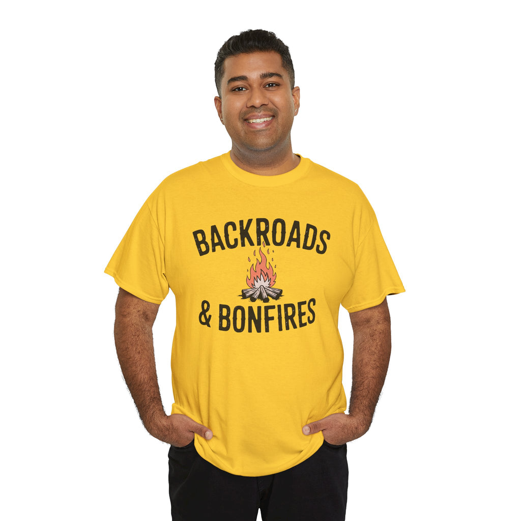 Backroads & Bonfires | Rustic Outdoor Graphic Tee | Cr8tive Designs