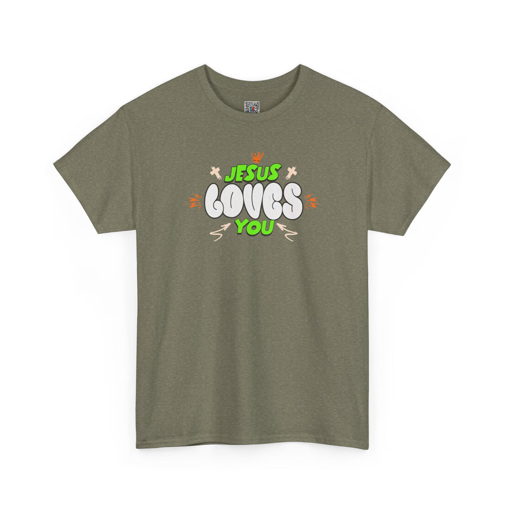 Jesus Loves You T-Shirt | Retro Bubble Gospel Tee | Cr8tive Designs