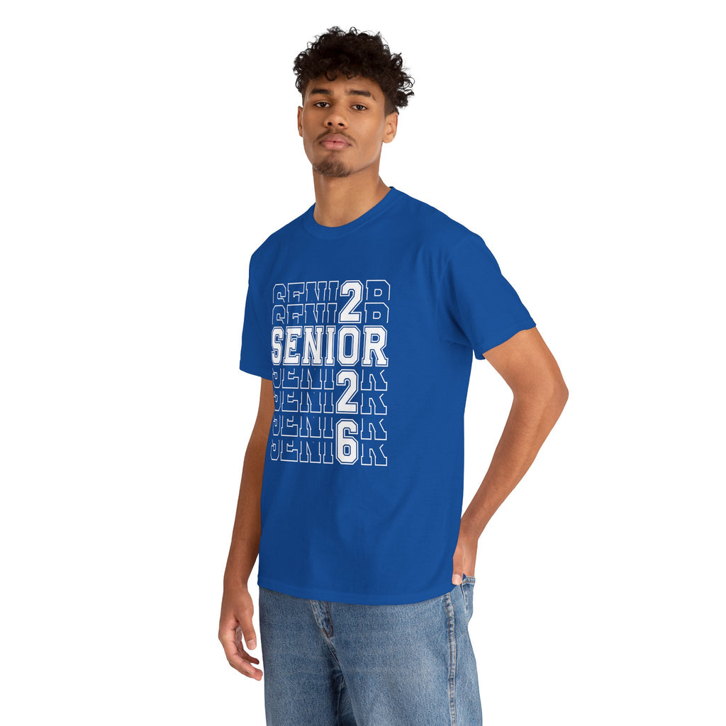 Senior 2026 Stacked Graphic T-Shirt | Bold Graduation Tee | Unisex Senior Year Shirt | Cr8tive Designs